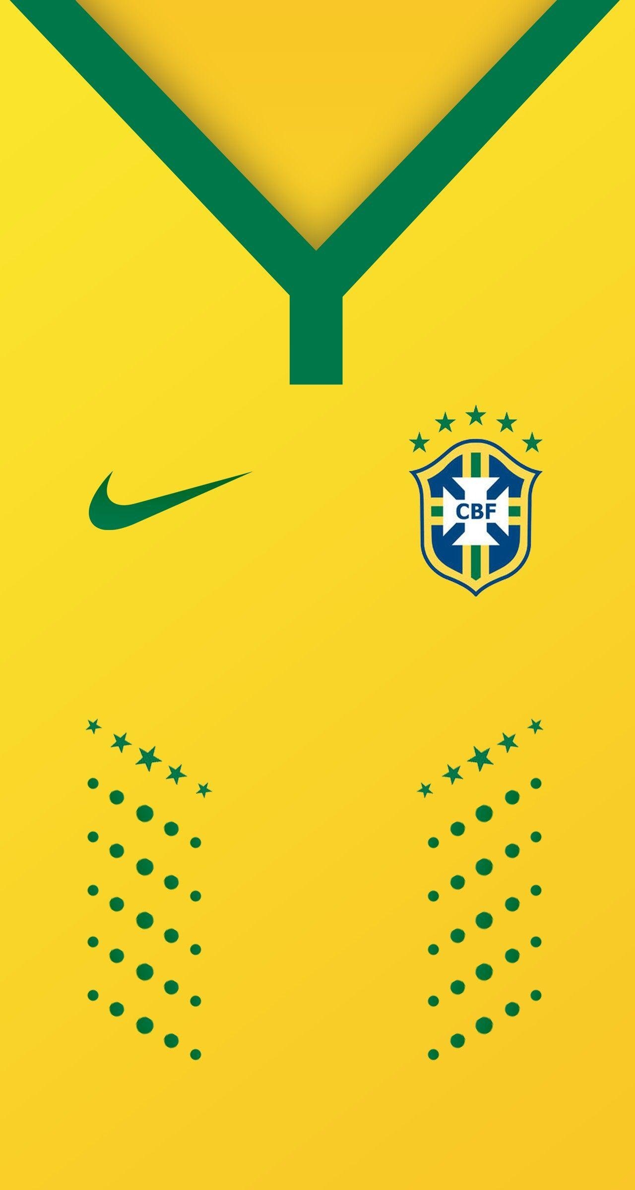 Brasilien, Fußballtrikot, Smartphone, Design, Hintergrund, 1280x2400 HD Handy