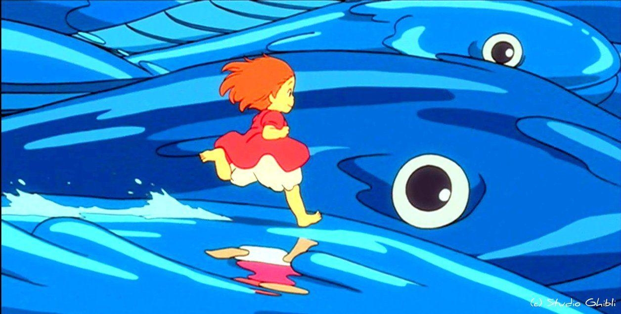 Ponyo, Anime, Laufen, Abenteuer, Meerjungfrau, 1260x640 HD Desktop