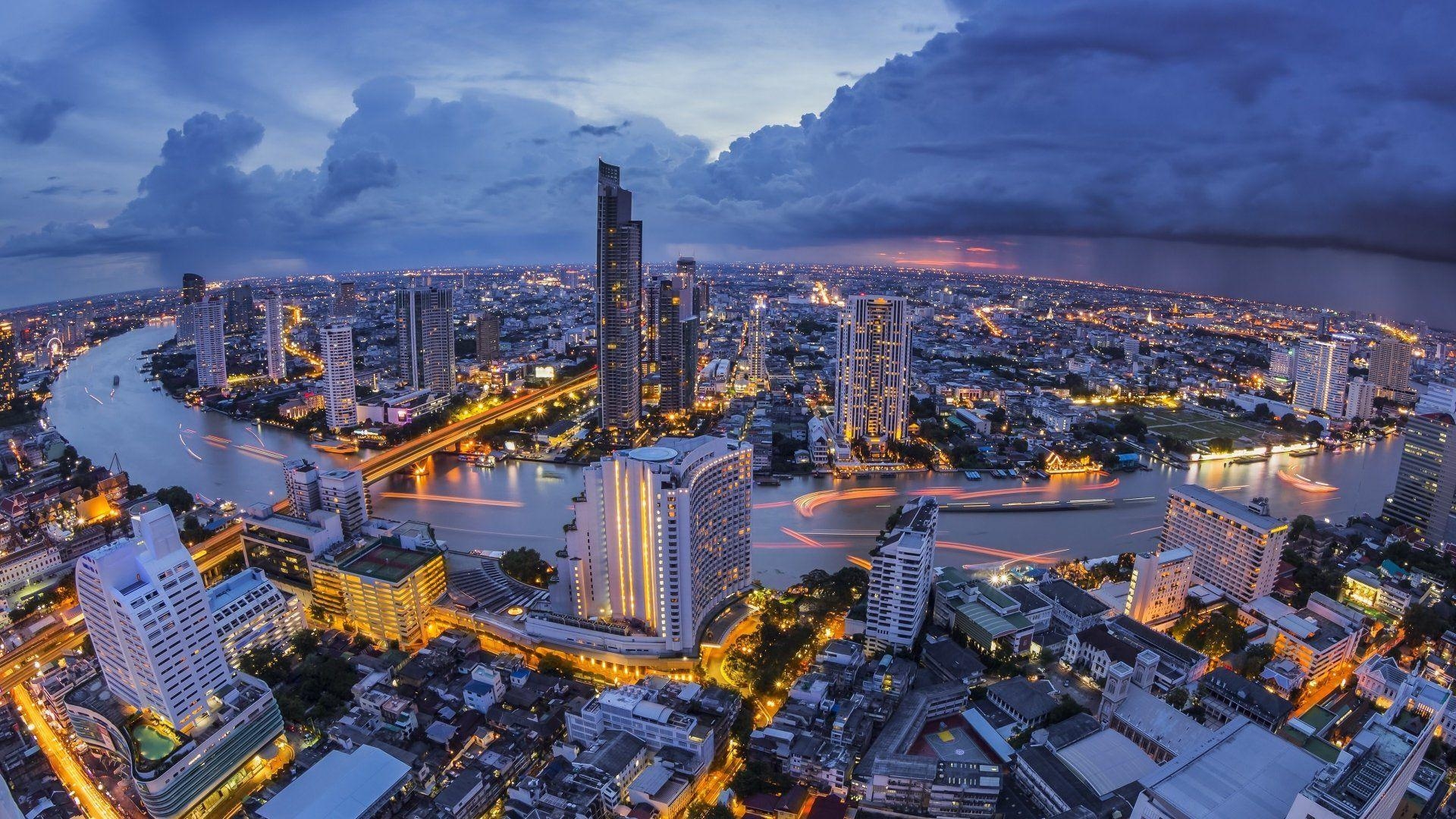 Bangkok, HD, Hinterbild, Thailand, Stadt, 1920x1080 Full HD Desktop