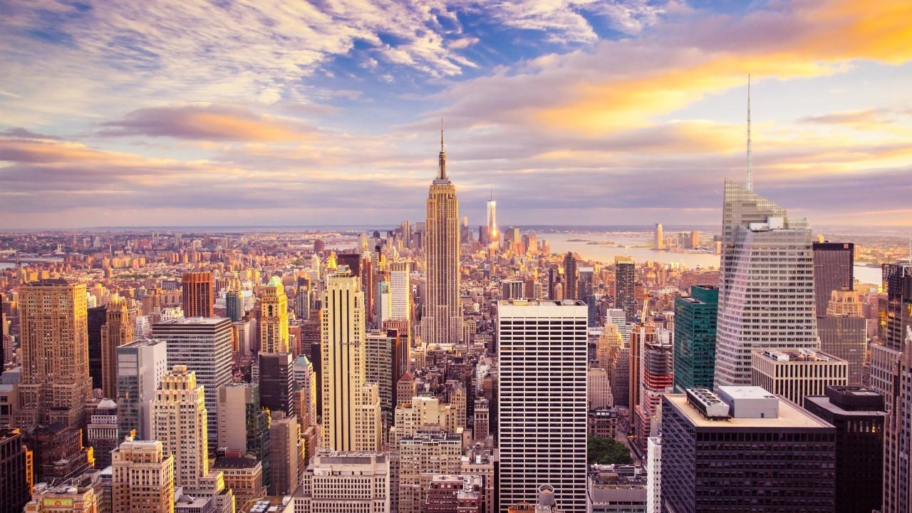 Manhattan, 13x720, Stadtansicht, New York, Panorama, 1280x720 HD Desktop