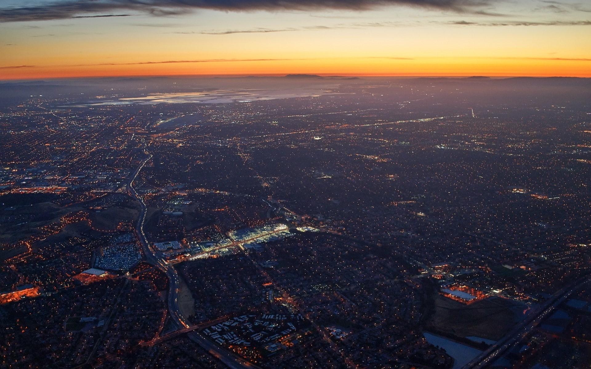 Technologie, Silicon Valley, Kalifornien, San José, Sonnenuntergang, 1920x1200 HD Desktop