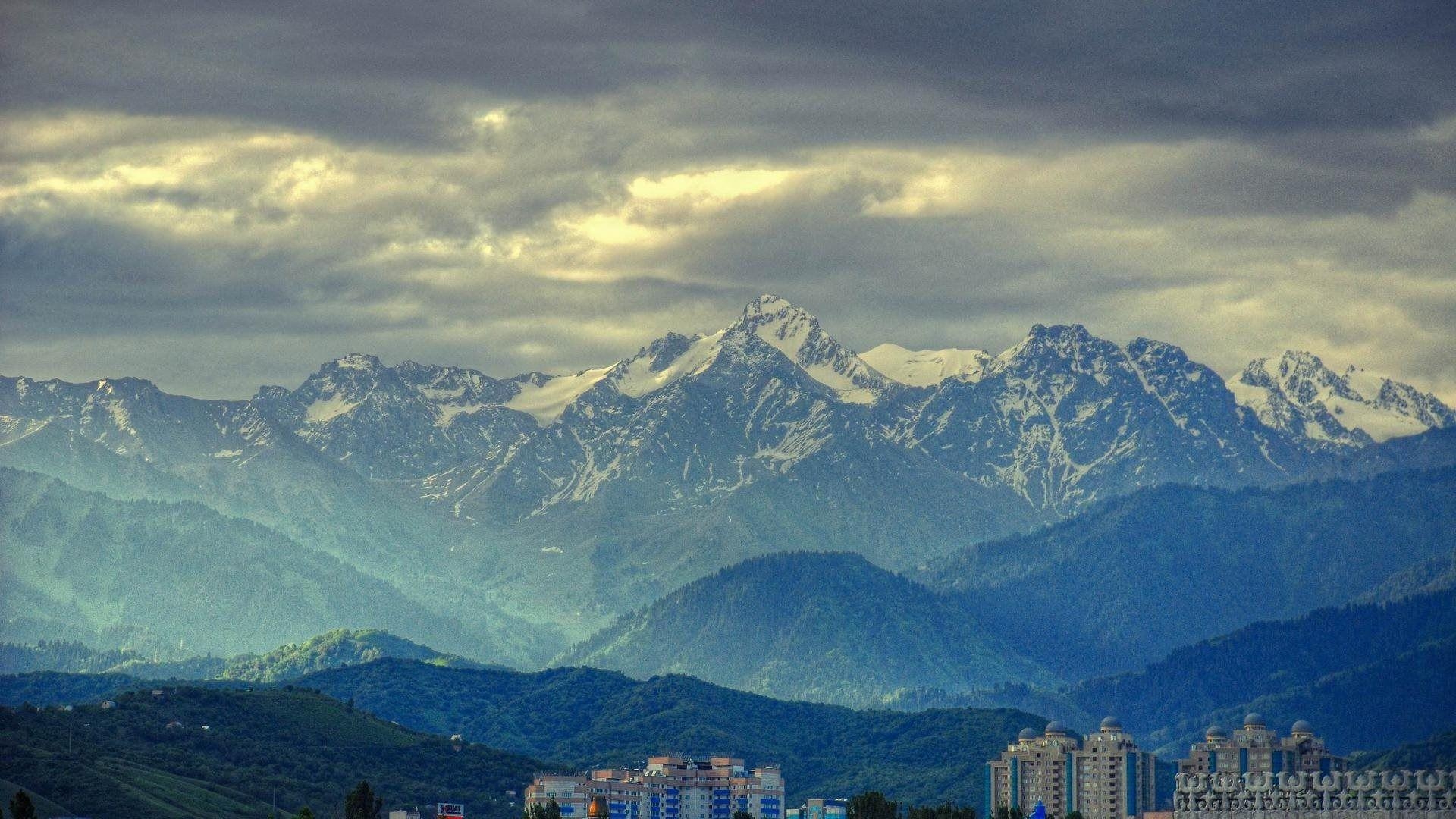 Stadt, Kasachstan, Berge, 1920x1080, Reisen, 1920x1080 Full HD Desktop