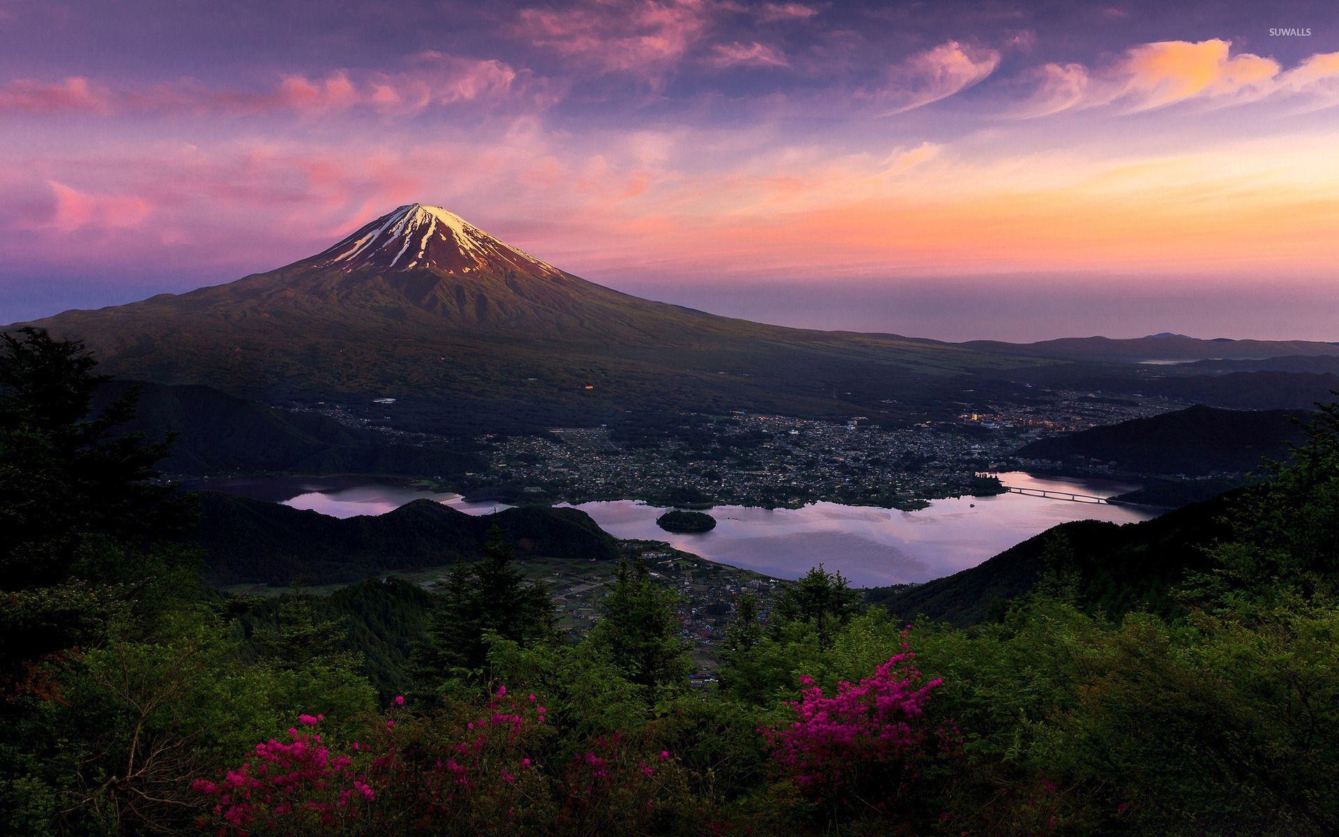 Mount Fuji, Japan, Drei, Hintergrundbild, Reiseort, 1920x1200 HD Desktop