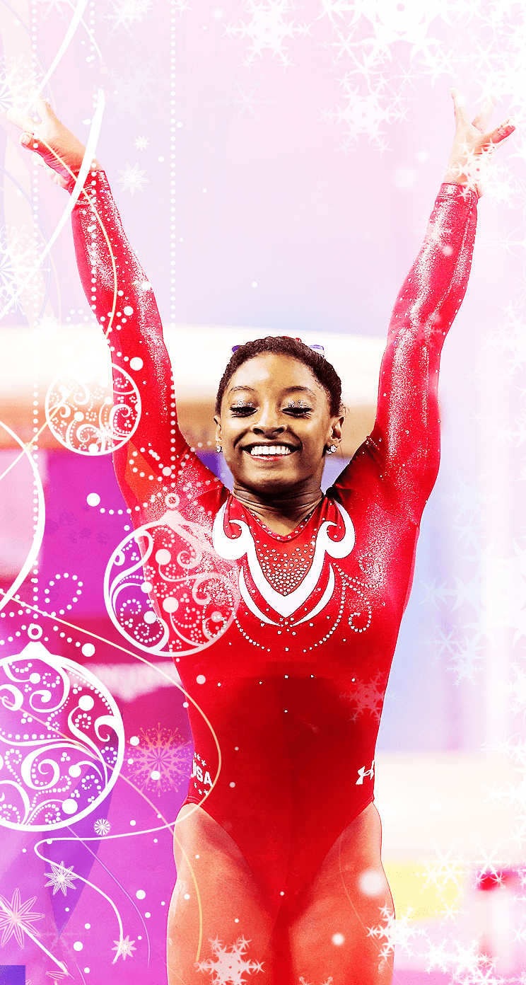 Simone Biles, Nastia Liukin, Feiertagsausgabe, Turnen, Inspiration, 750x1400 HD Handy