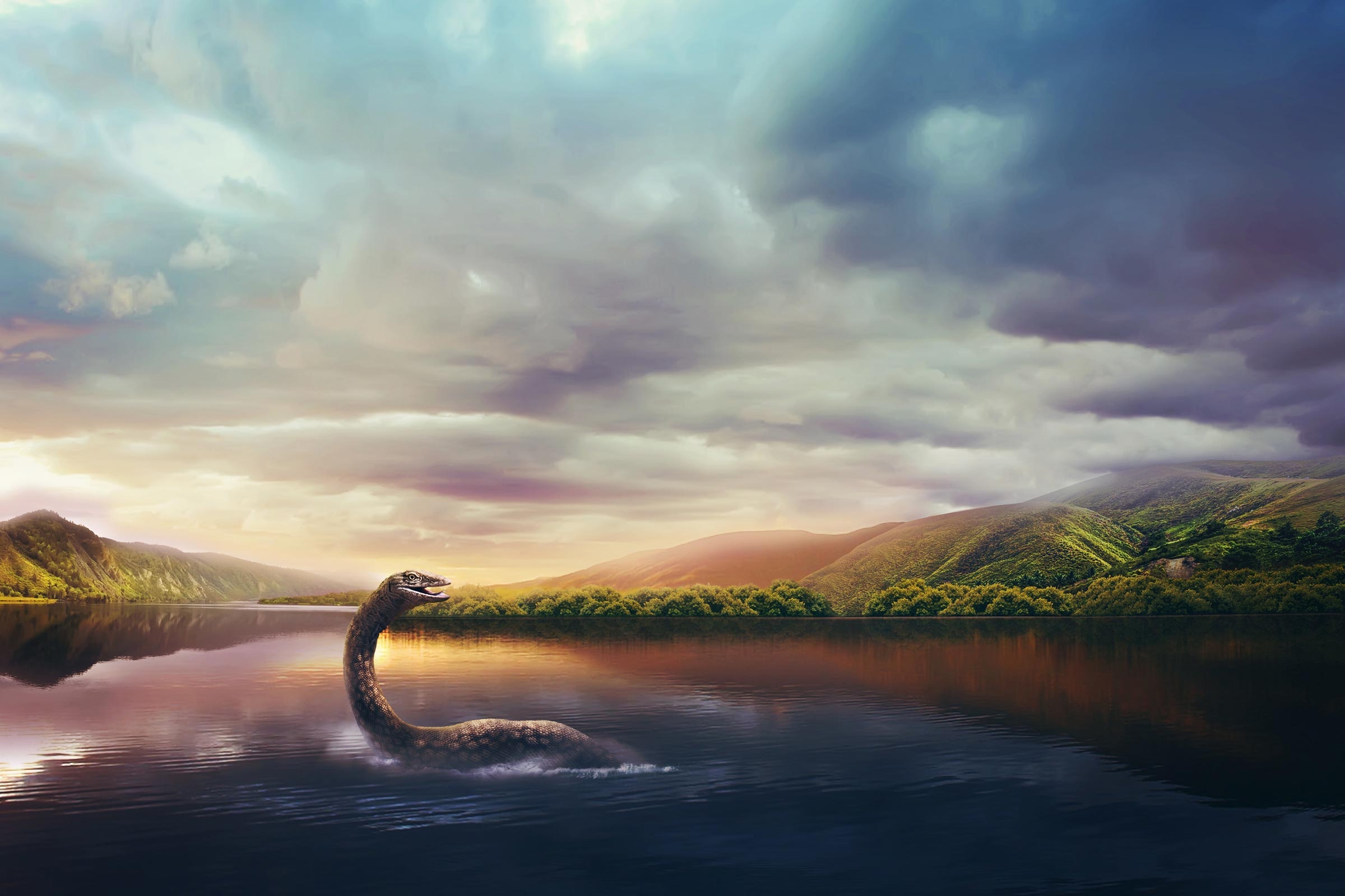 Loch Ness, Monster, Halloween, Legenden, Comer See, 2400x1600 HD Desktop