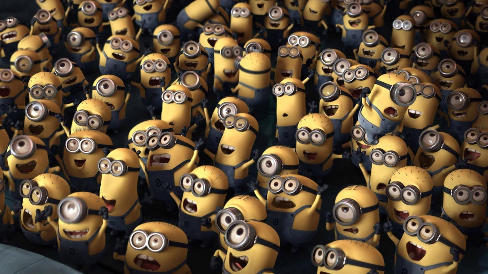 Cartoons, Filme, Despicable, Minions, Crowd, 1920x1080 Full HD Desktop