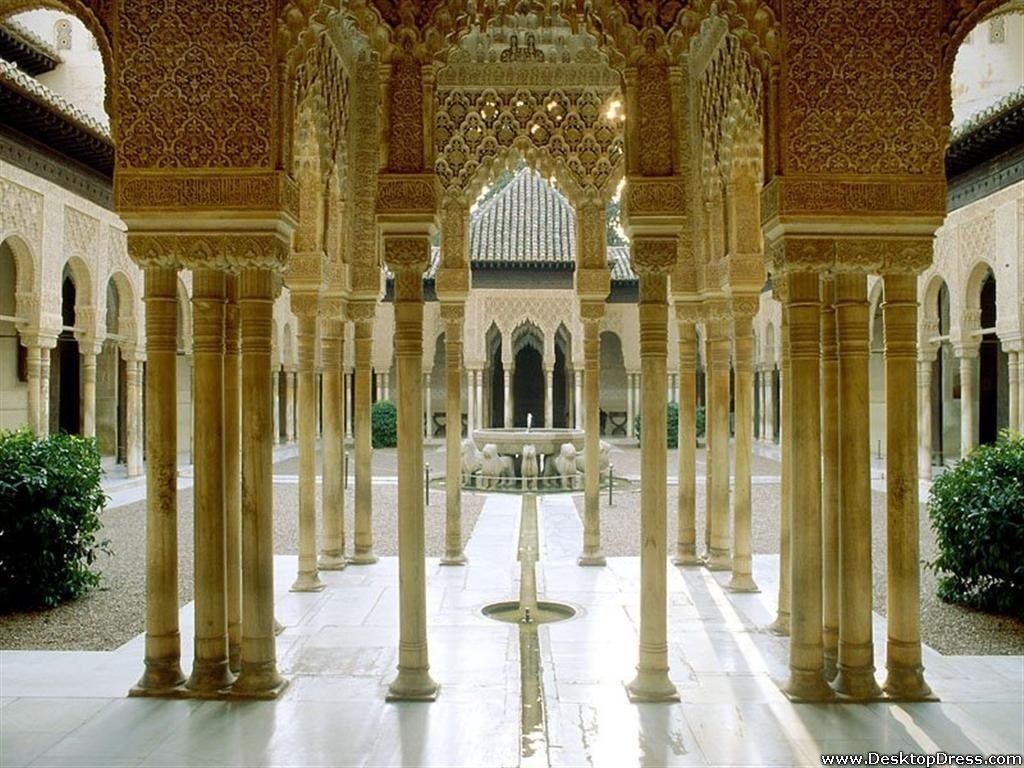 Alhambra, Löwenhof, Granada, Reisen, Geschichte, 1030x770 HD Desktop