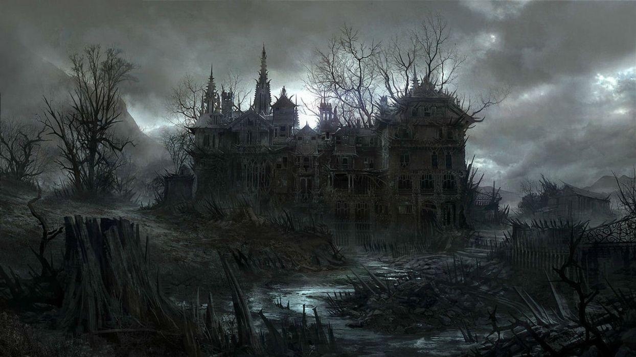 Spukhaus, Halloween, dunkel, gruselig, Geheimnis, 1250x700 HD Desktop