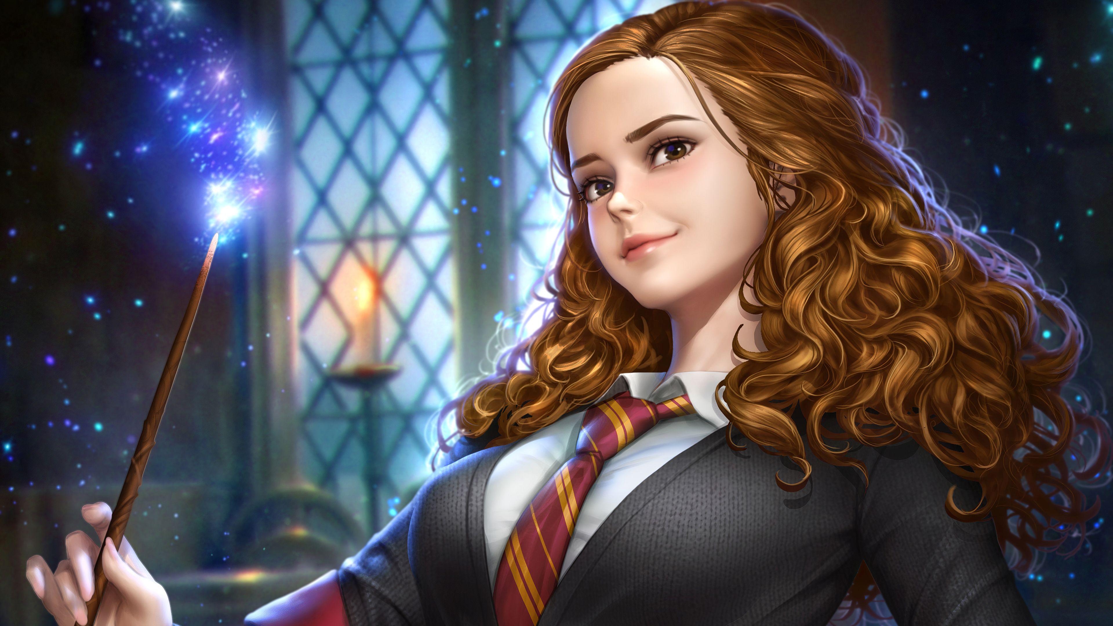 Hermione Granger, Harry Potter, 4K, Kunst, Bild, 3840x2160 4K Desktop