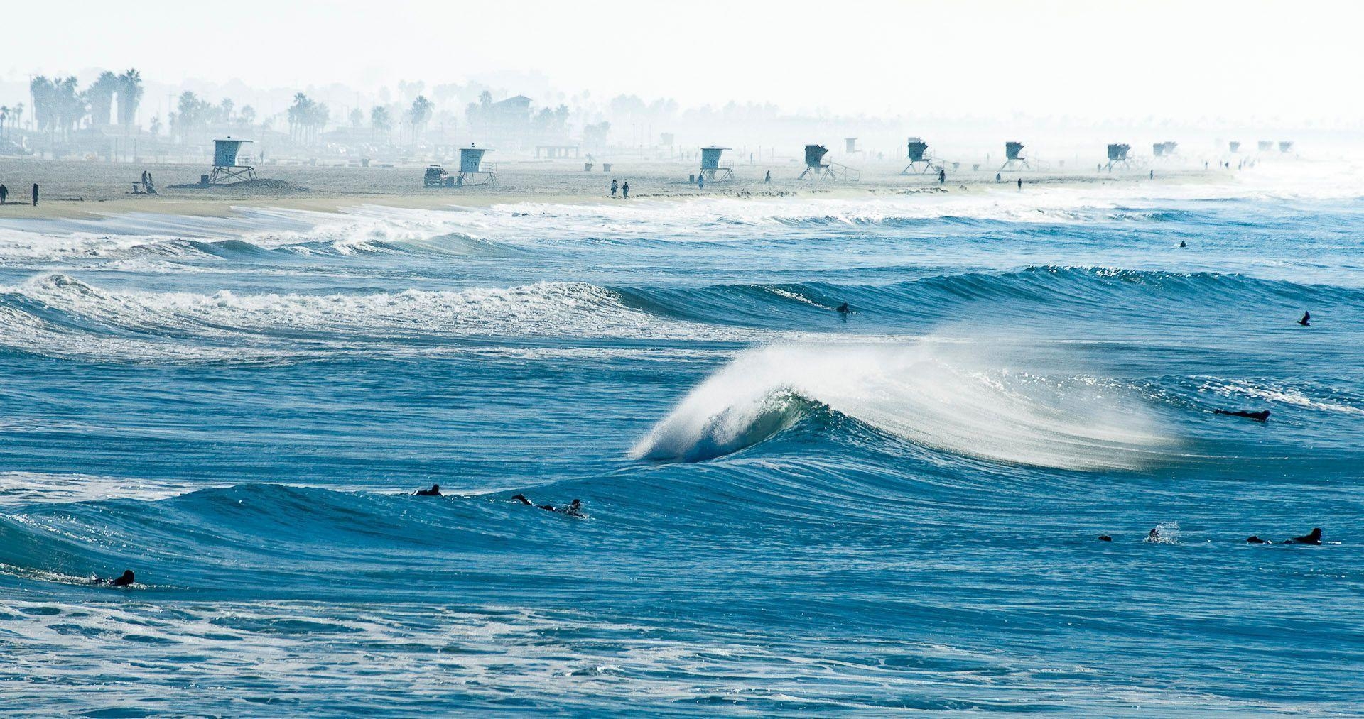 Hintergrundbild, Huntington Beach, Kalifornien, Küste, Reise, 1920x1020 HD Desktop