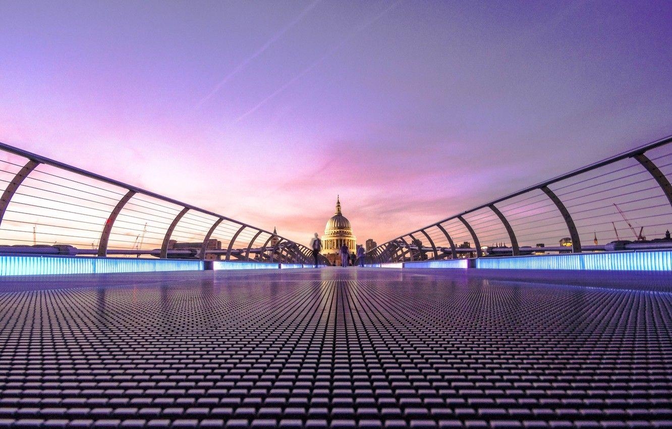 Brücke, Stadtlichter, England, London, UK, 1340x850 HD Desktop