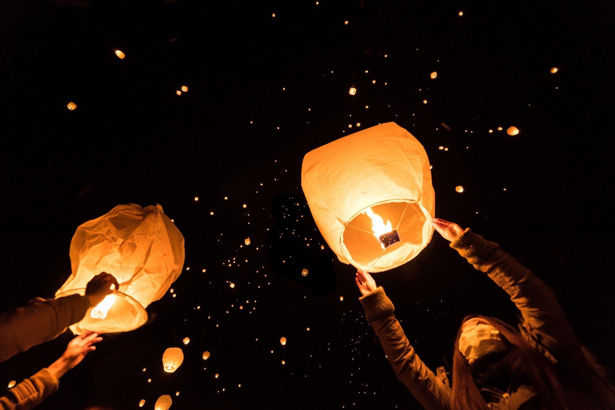 Himmelslaternen, Nachtfestival, Hintergrund, Feier, HD, 2050x1370 HD Desktop