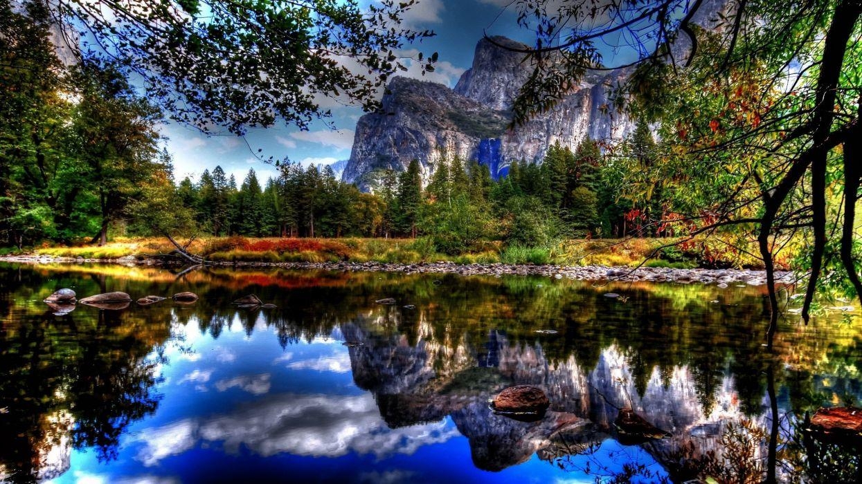 Yosemite Landschaften, Nationalpark, Natur, Schönheit, Kalifornien, 1250x700 HD Desktop