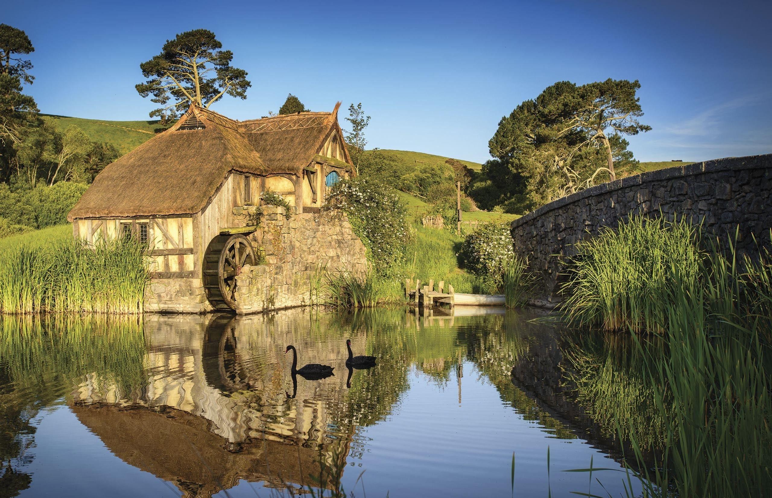 Hobbiton, HDR, Filmkulisse, Neuseeland, Natur, 2560x1650 HD Desktop