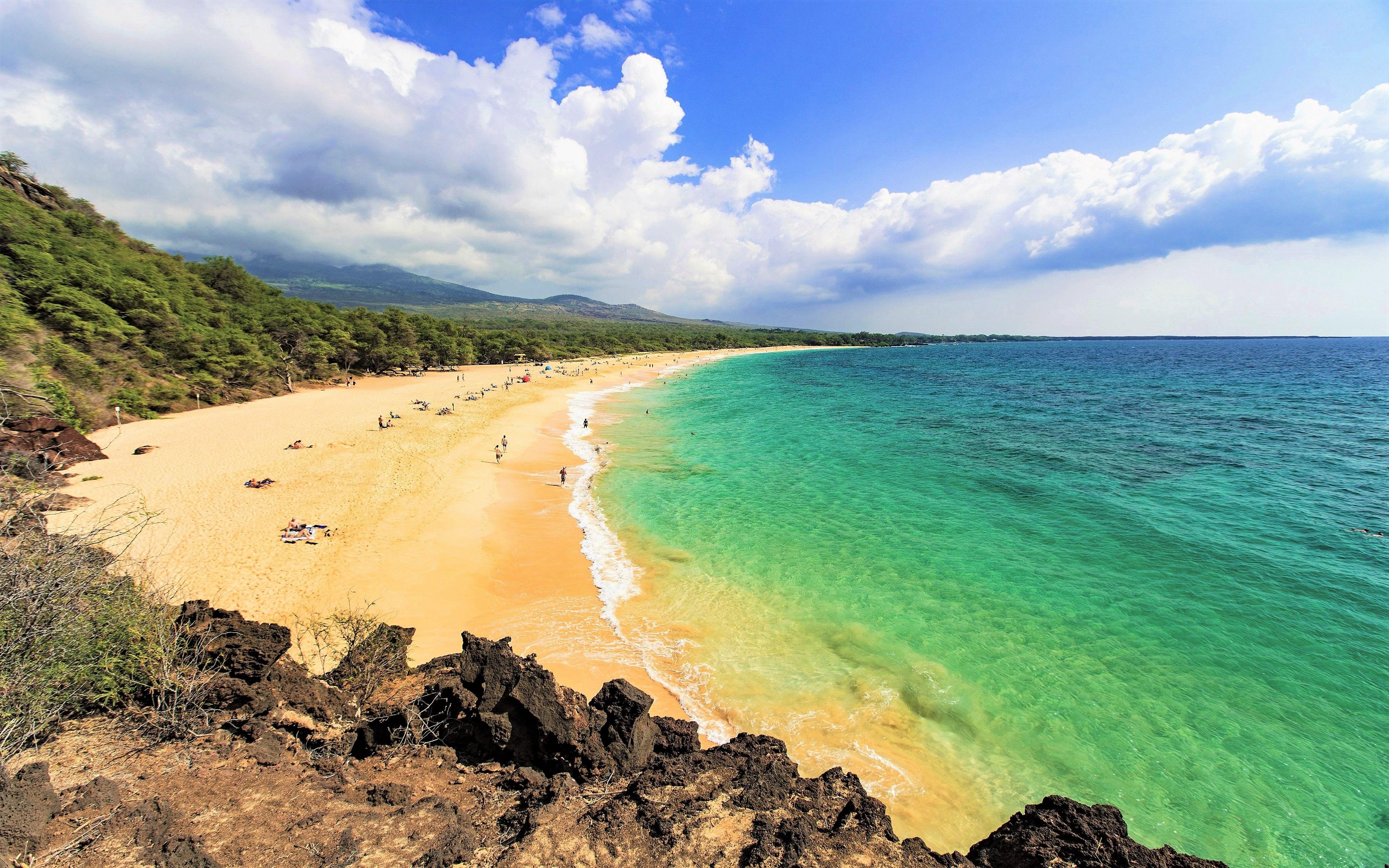 Maui, Hawaii, 4K, Strand, Hintergrund, 3840x2400 4K Desktop