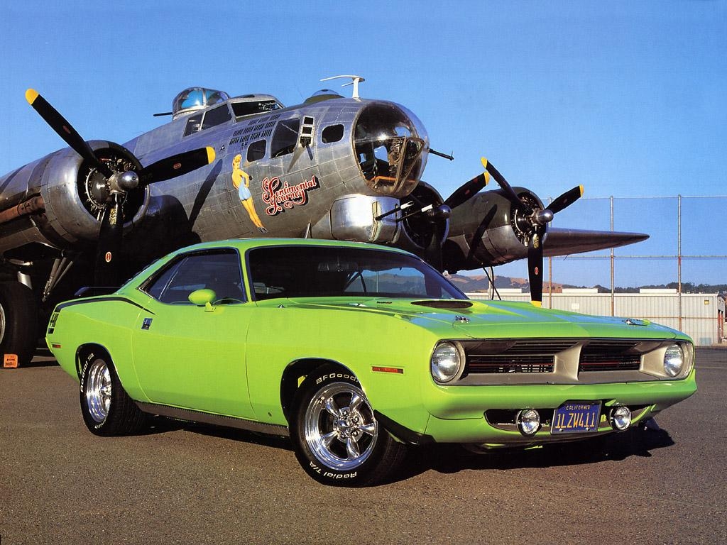 1970 Plymouth Cuda, Klassiker, Muscle Car, 1030x770 HD Desktop