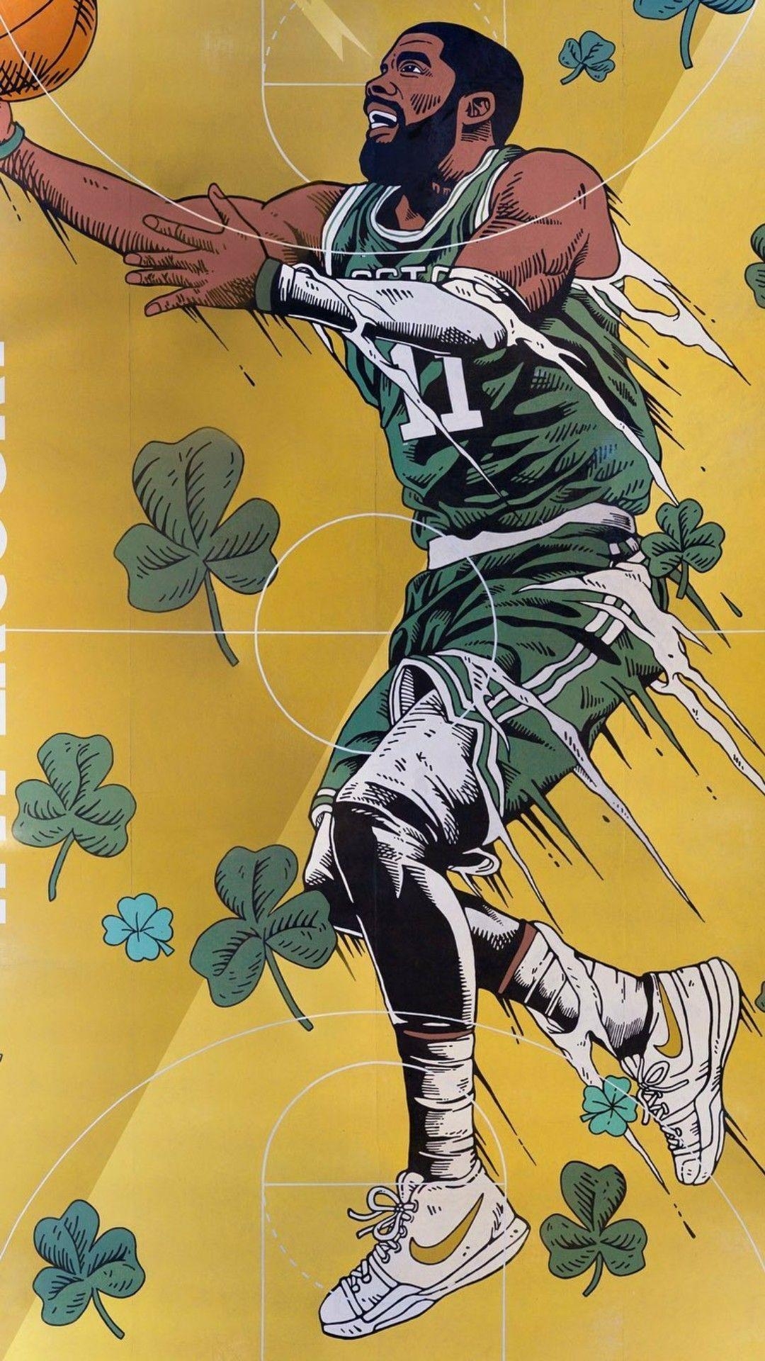 Kyrie Irving, Zeichnung, Hochwertig, Kunst, Basketball, 1080x1920 Full HD Handy