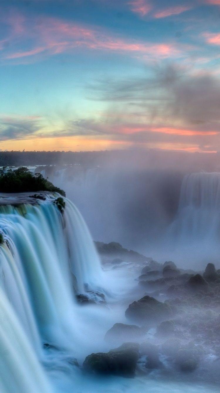 Iguazú, Argentinien, Brasilien, Sonnenuntergang, Wolken, 750x1340 HD Handy