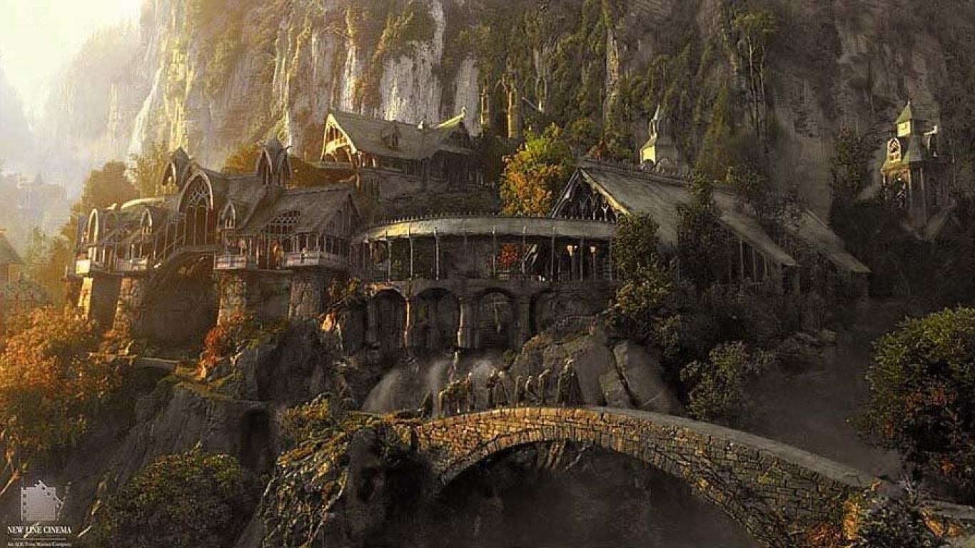 Bruchtal, Filme, Mittelerde, Fantasie, Herr der Ringe, 1370x770 HD Desktop