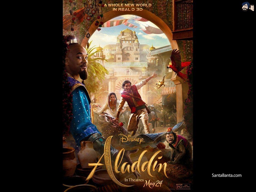 Aladdin Film, Hintergrund, Dschinni, Abenteuer, Märchen, 1030x770 HD Desktop