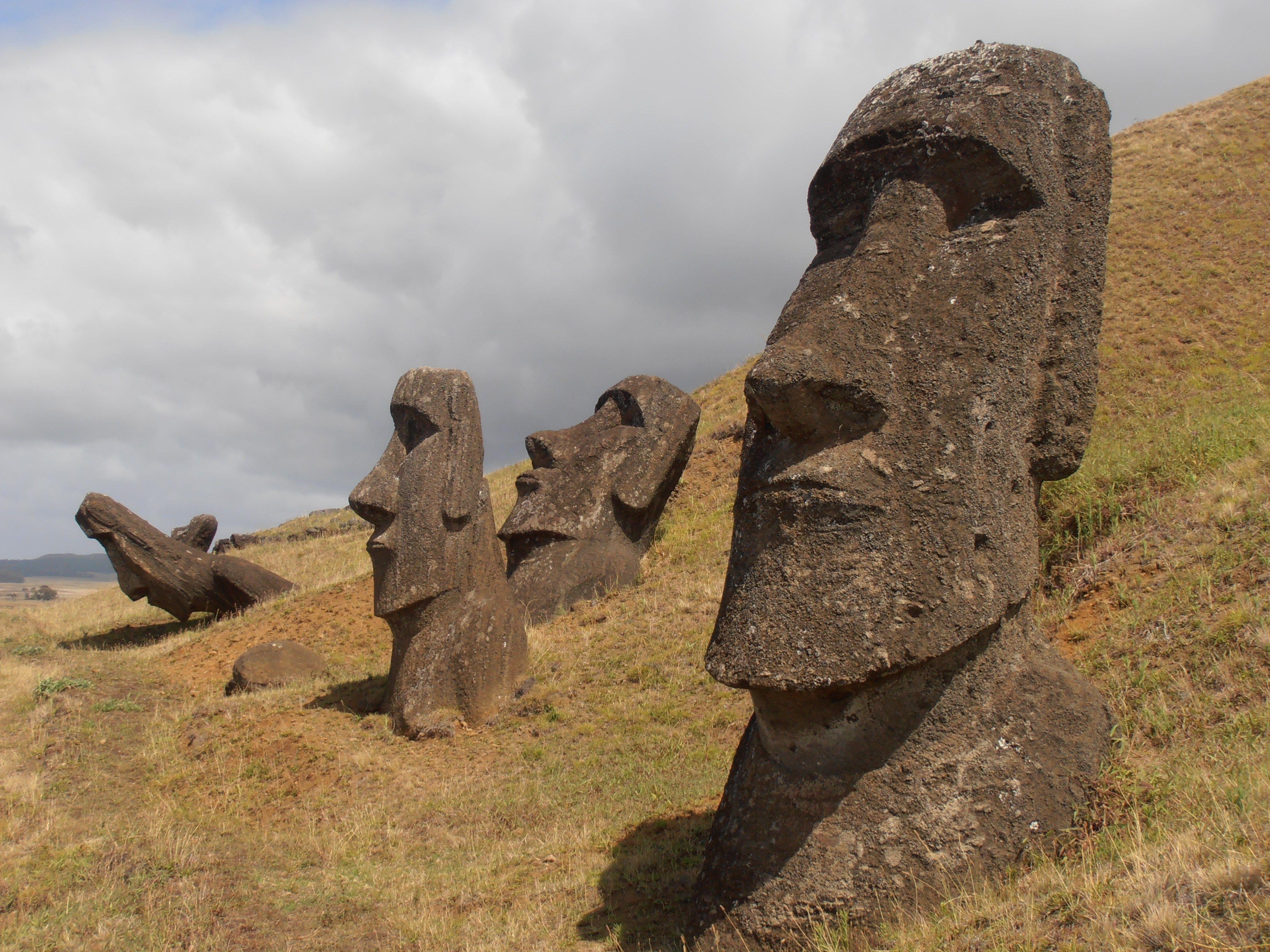 Moai, 4K, Osterinsel, Weitwinkel, HD, 4290x3220 4K Desktop