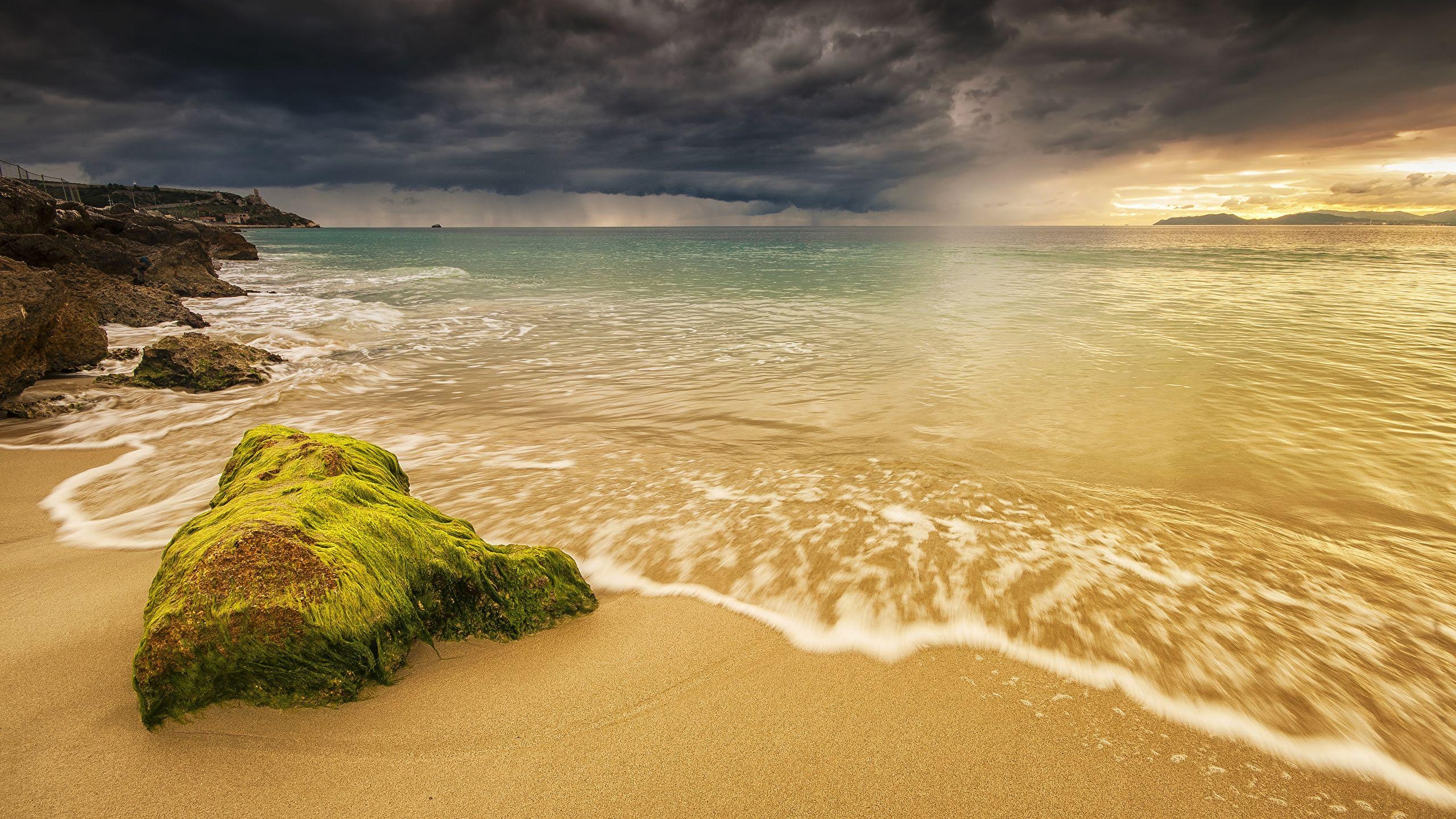 Fotos Italien, Sardinien, Natur, Sonnenaufgang, Sonnenuntergang, 2560x1440 HD Desktop