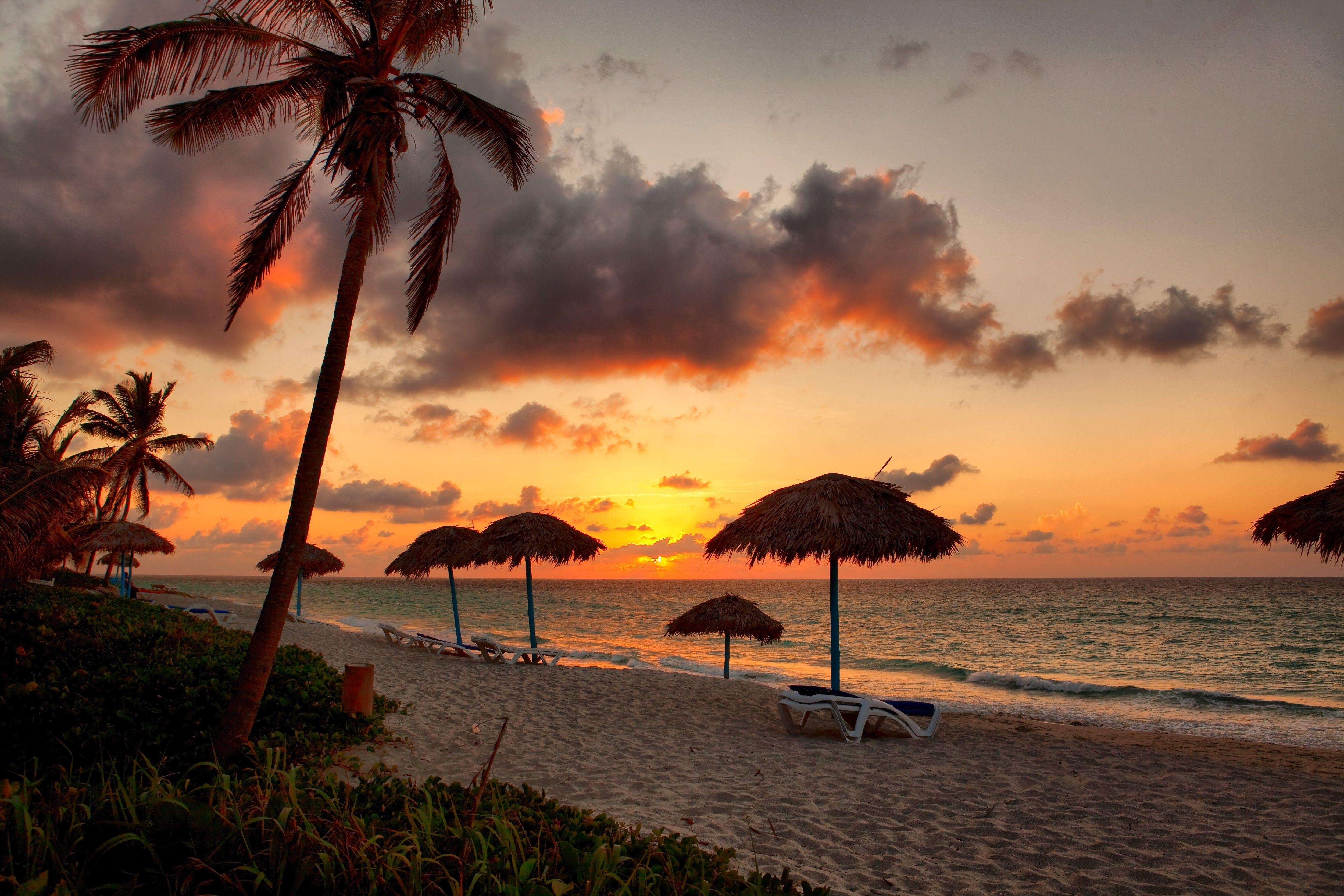 Varadero, Strand, Sonnenuntergang, Kuba, Urlaub, 5000x3340 4K Desktop