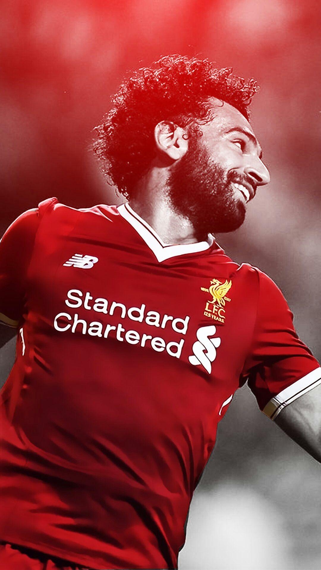 Mohamed Salah, HD, Fußball, Hintergrund, Sport, 1080x1920 Full HD Handy