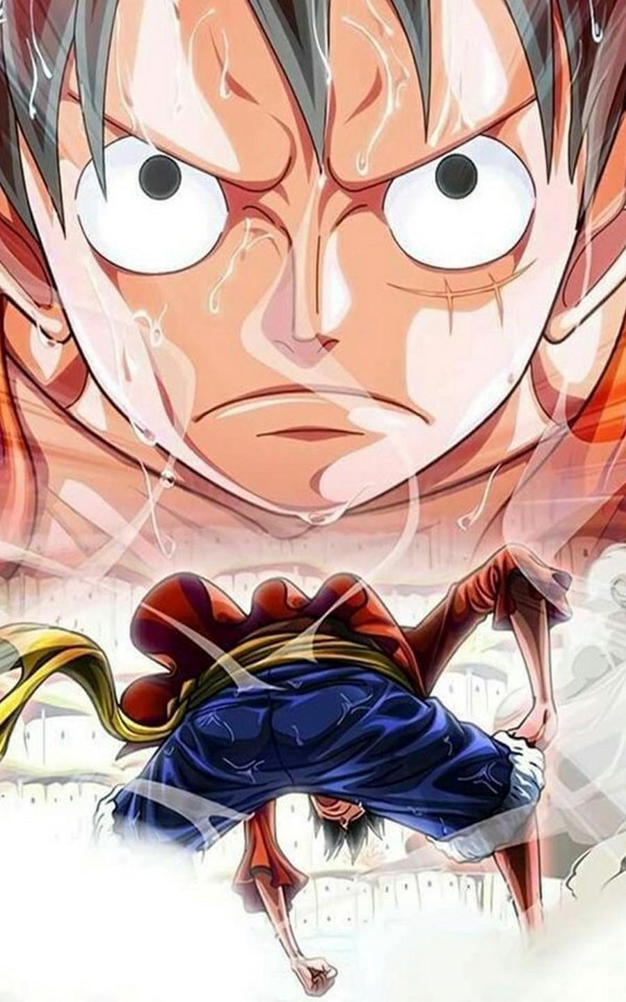 Fansart, Monkey D. Luffy, Android, Anime, One Piece, 900x1440 HD Handy