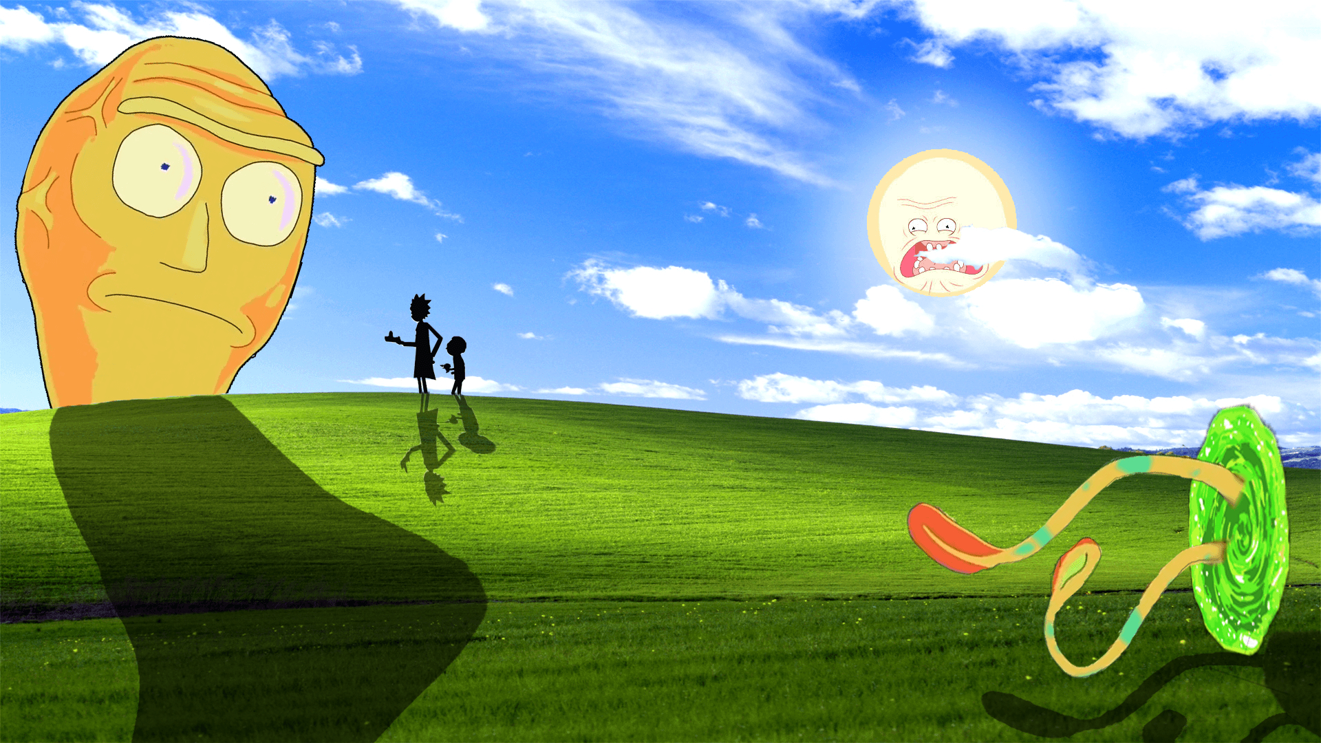 Rick und Morty, Windows XP, Bild, Cartoon, Design, 1920x1080 Full HD Desktop