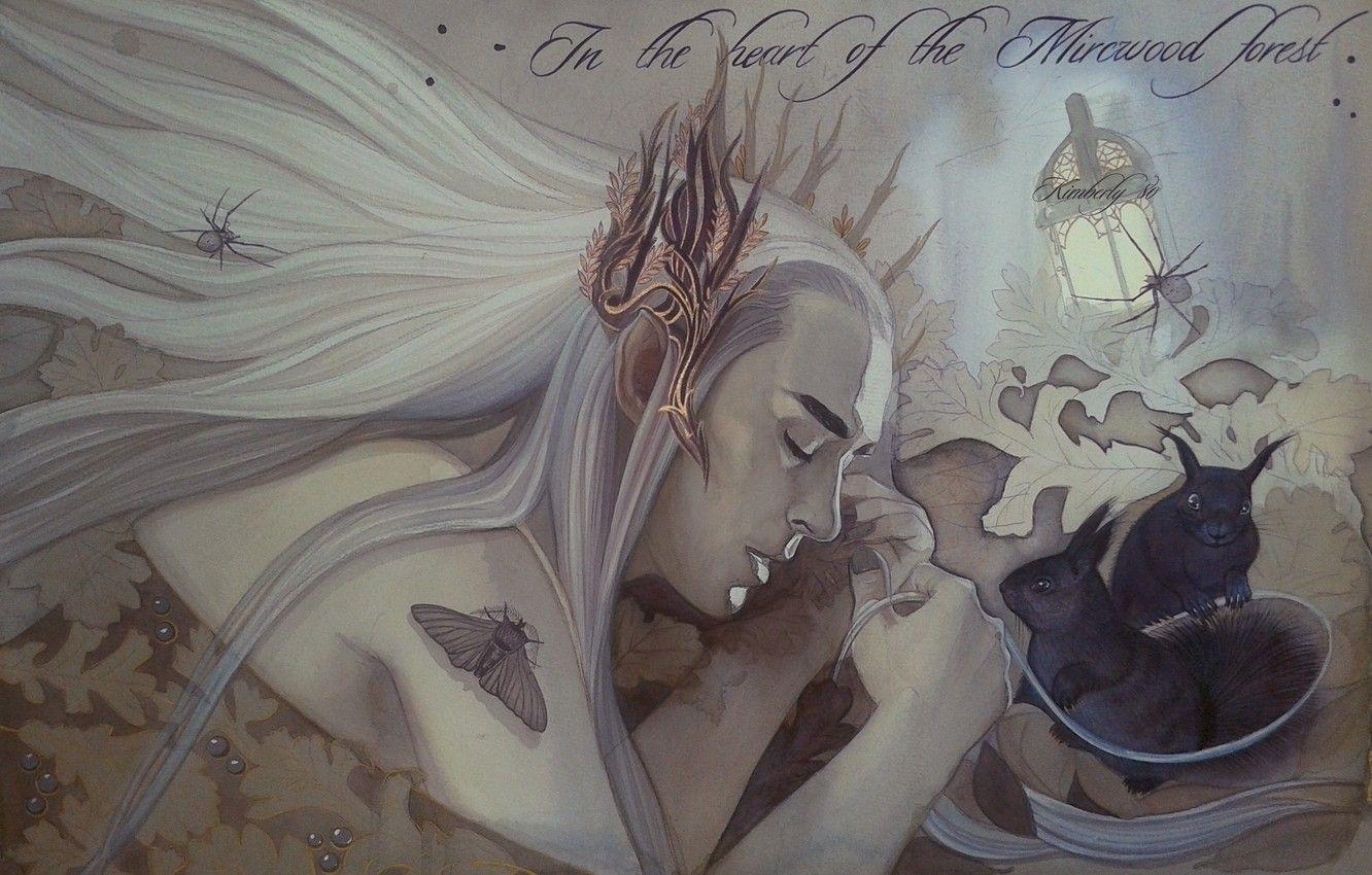 Elfenkrone, Fanart, Mirkwood, König, Fantasy, 1340x850 HD Desktop