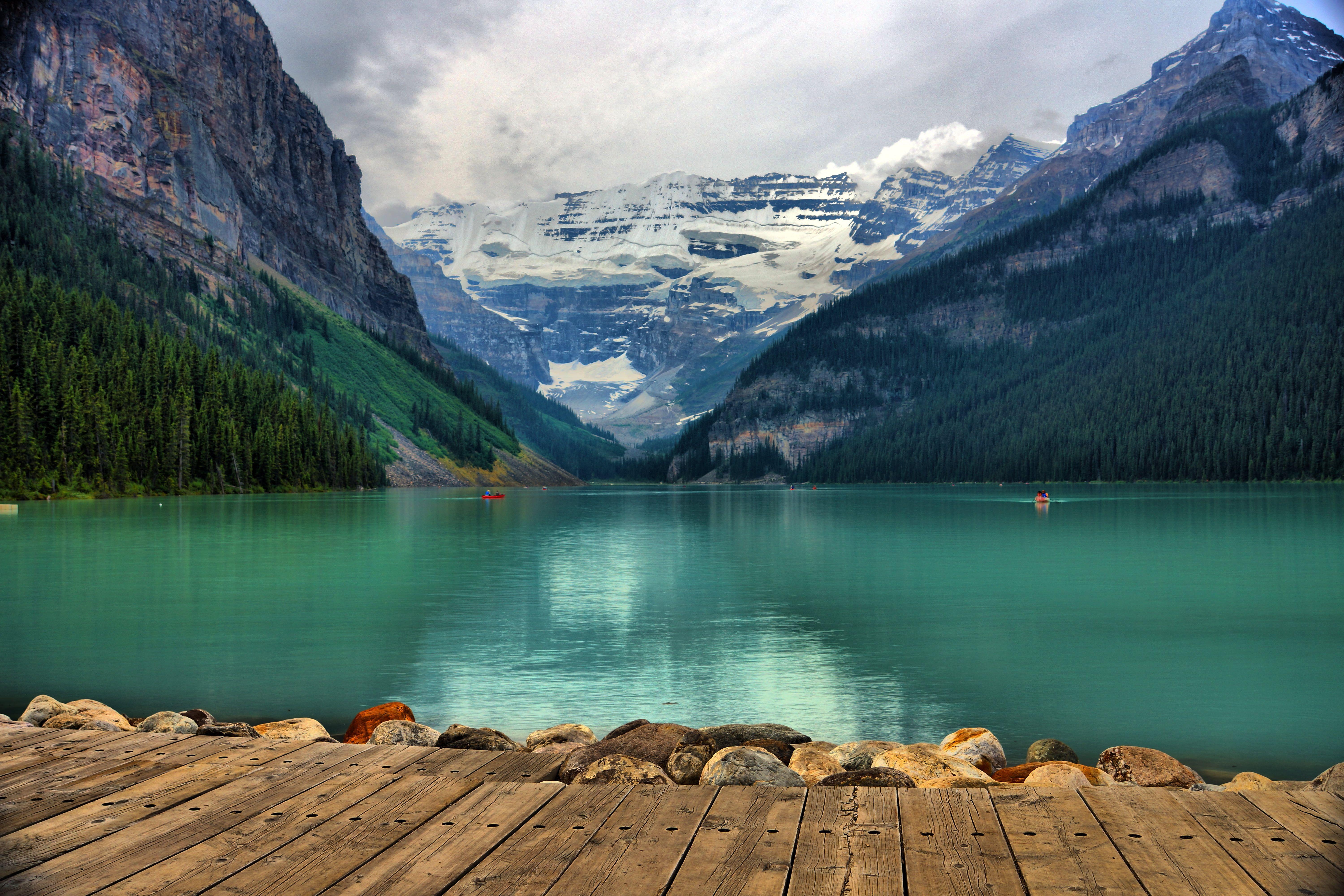 Lake Louise, Ruhe, See, Gebirge, Tag, 6000x4000 4K Desktop