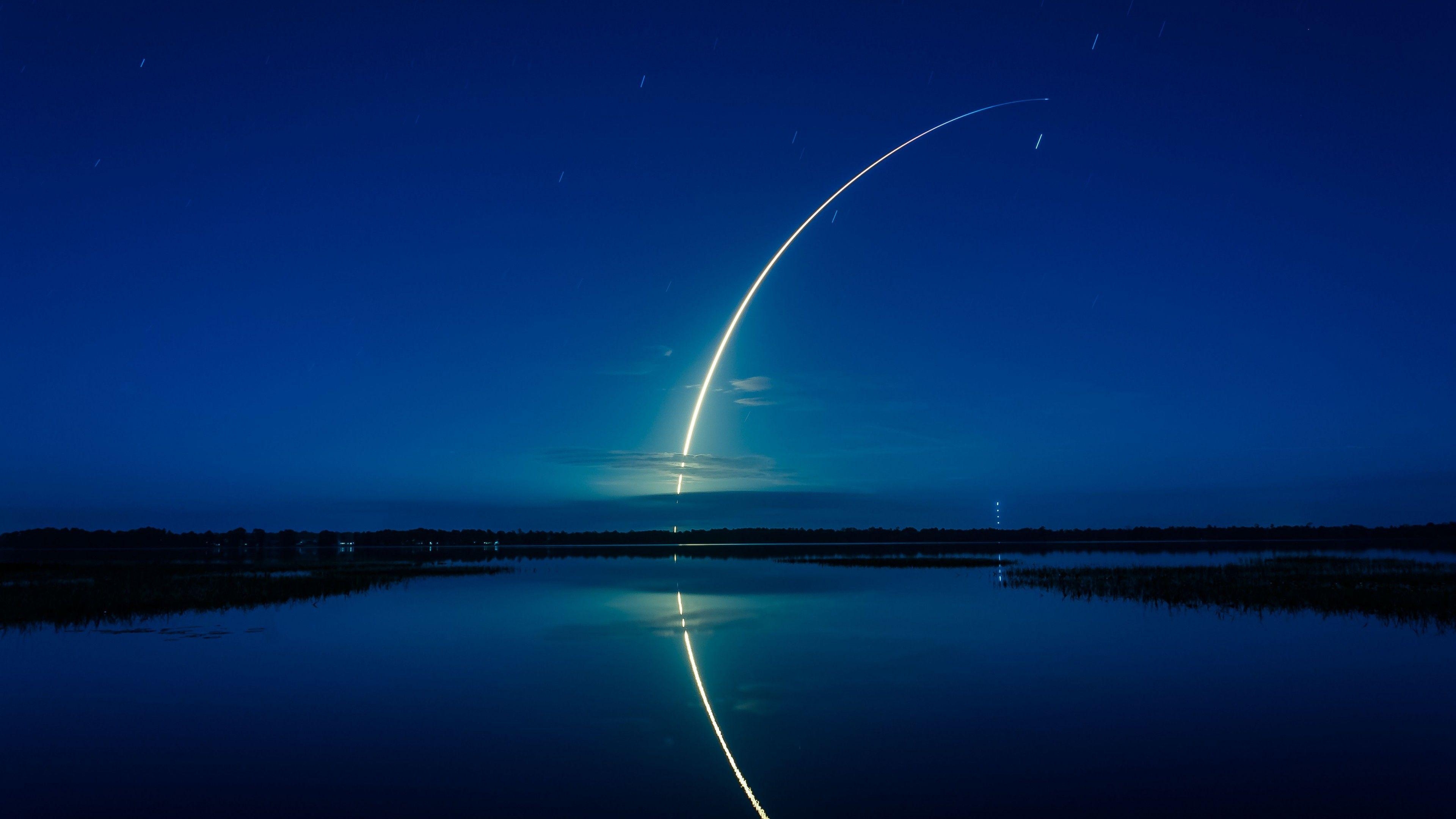 Falcon 9 Rakete, SpaceX, Cape Canaveral, 4K, Weltraum, 3840x2160 4K Desktop