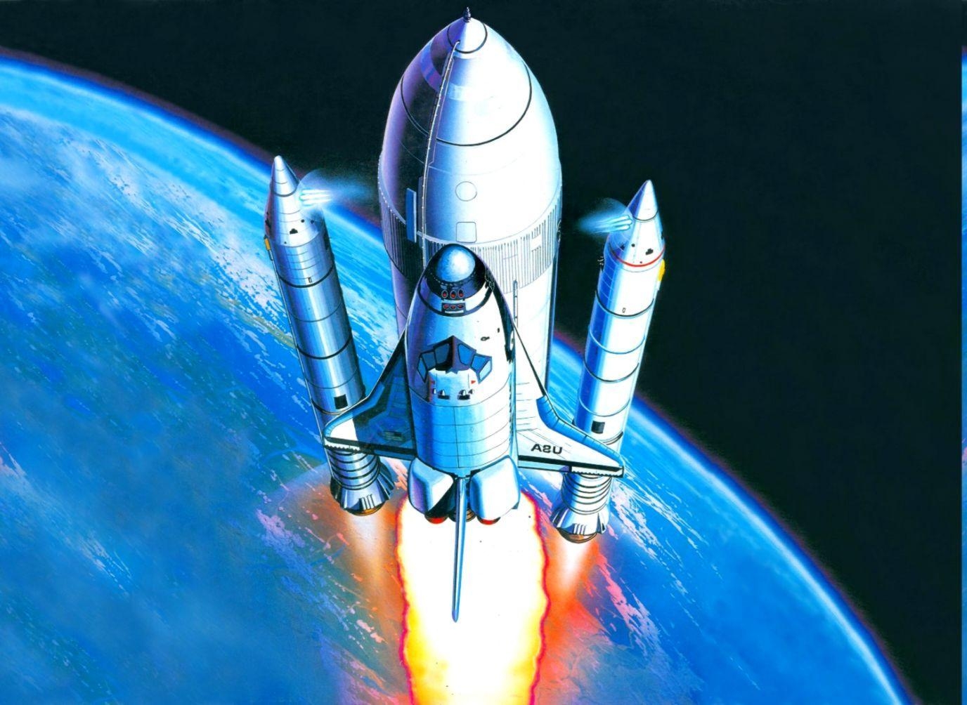 Space Shuttle, Kunst, Weltraum, Fantasie, Raumschiff, 1380x1010 HD Desktop