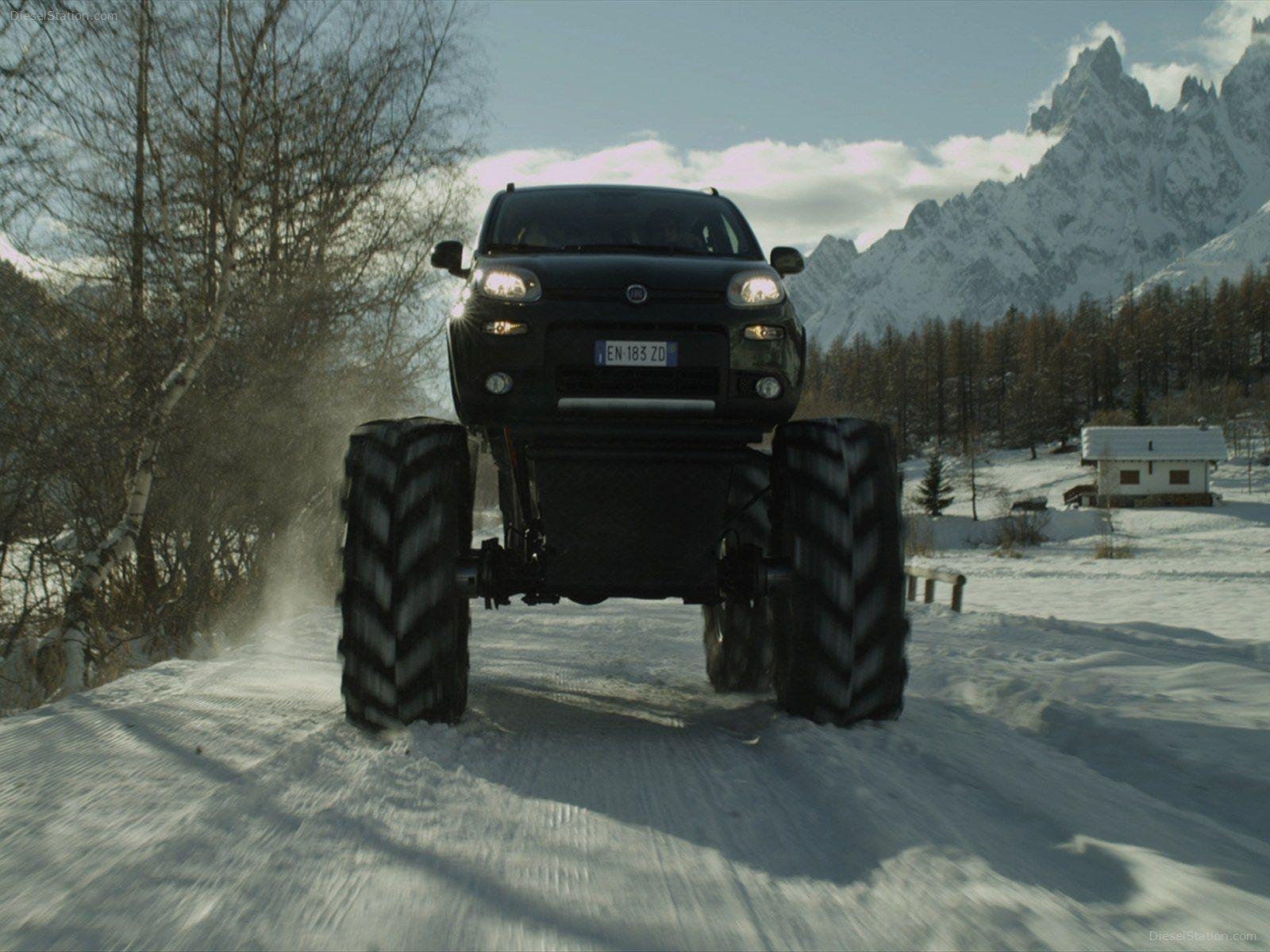 Fiat Panda, Monstertruck, 2013, Exotisch, Diesel, 1600x1200 HD Desktop