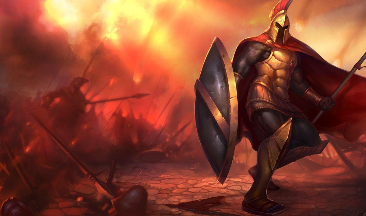 Pantheon, Myrmidon, Champion, League of Legends, Hintergrund, 1220x720 HD Desktop