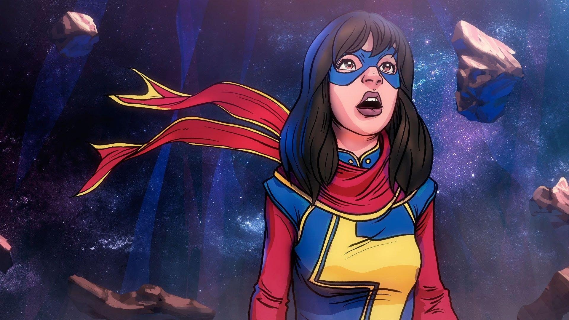 Ms. Marvel, Grafik, Comics, Marvel, Hintergrund, 1920x1080 Full HD Desktop