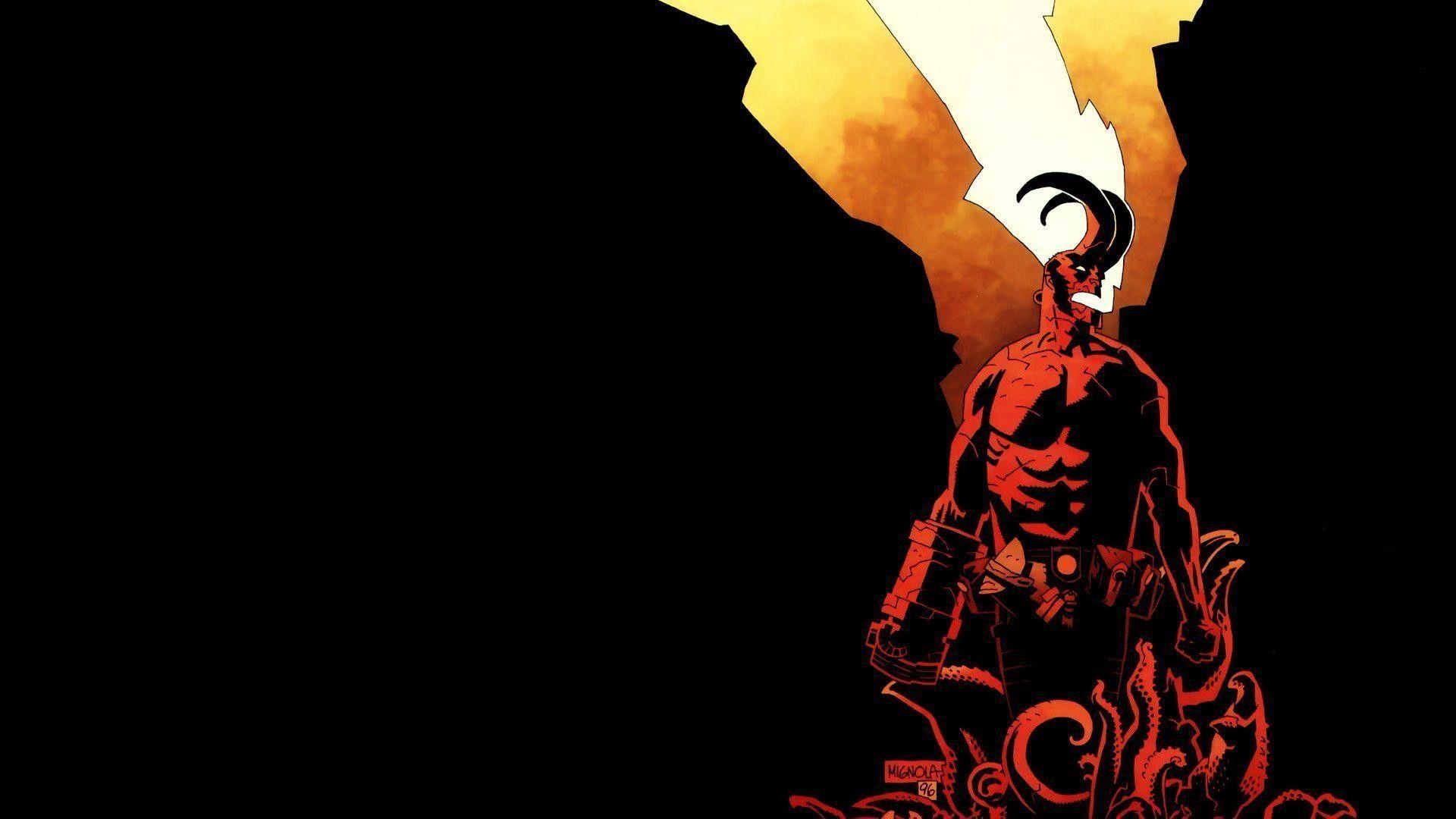 Hellboy, Comics, Hintergrund, Fantasie, Film, 1920x1080 Full HD Desktop