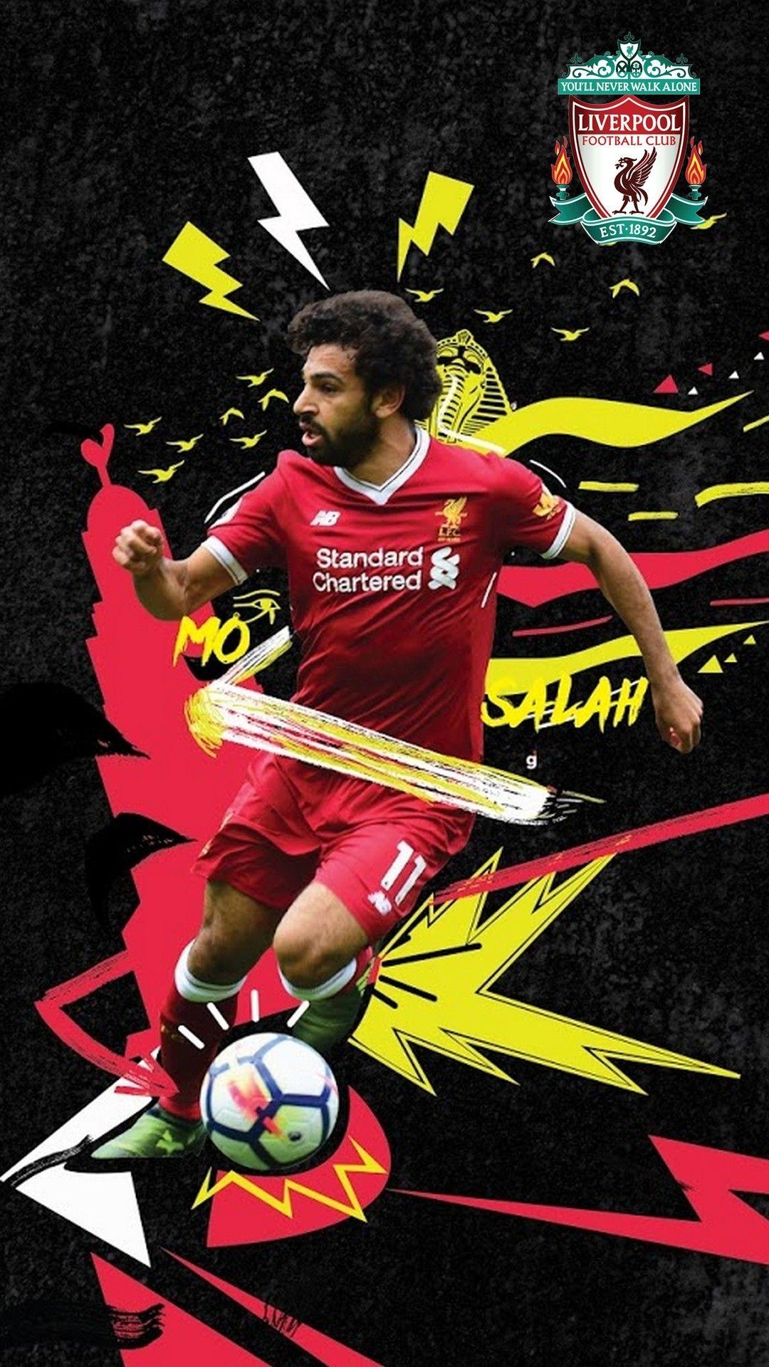 Mohamed Salah, Bild Hintergrund, Android, 2019, HD, 1080x1920 Full HD Handy