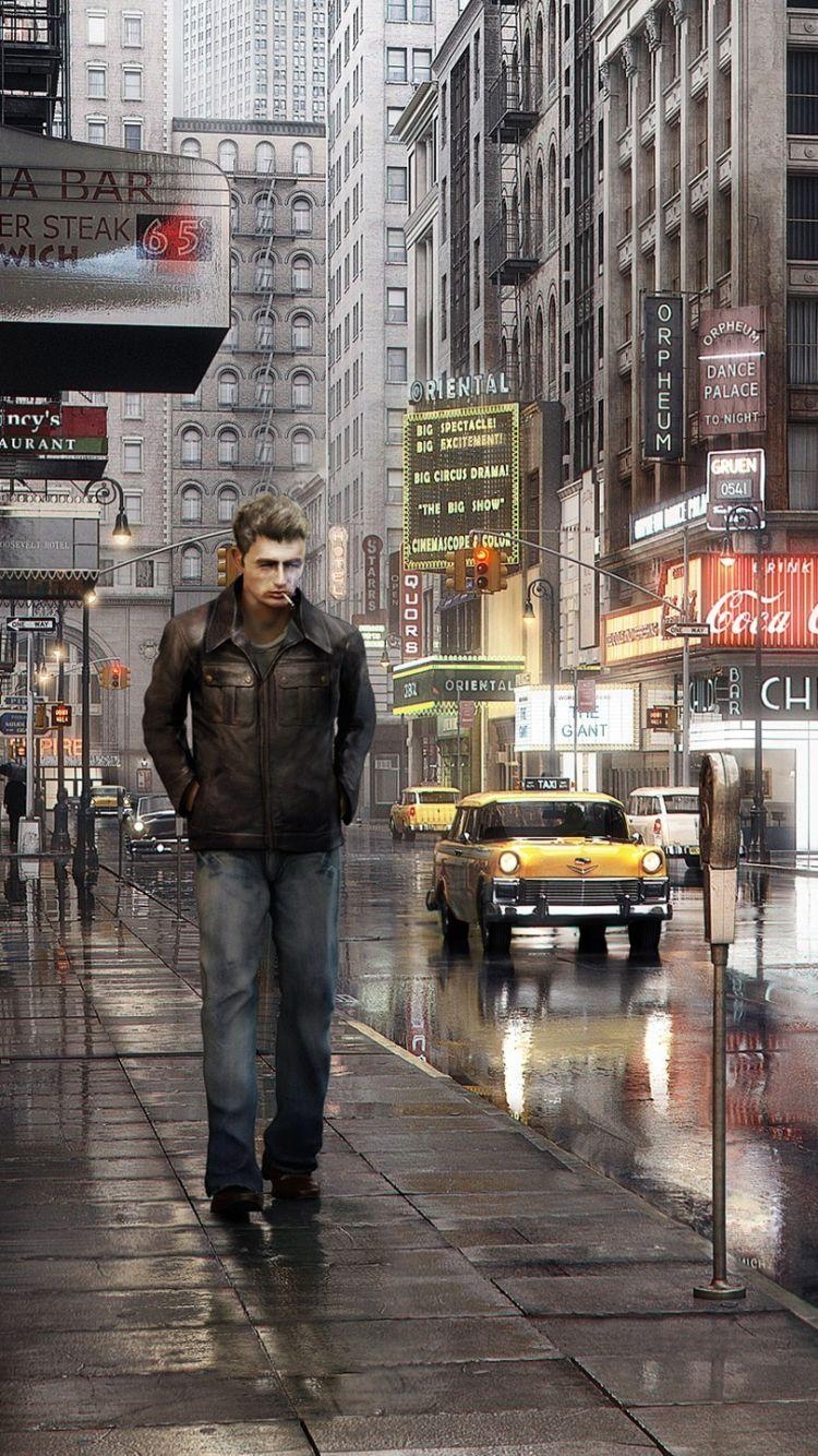 James Dean, Künstlerisch, Bild, Klassiker, Schauspieler, 750x1340 HD Handy