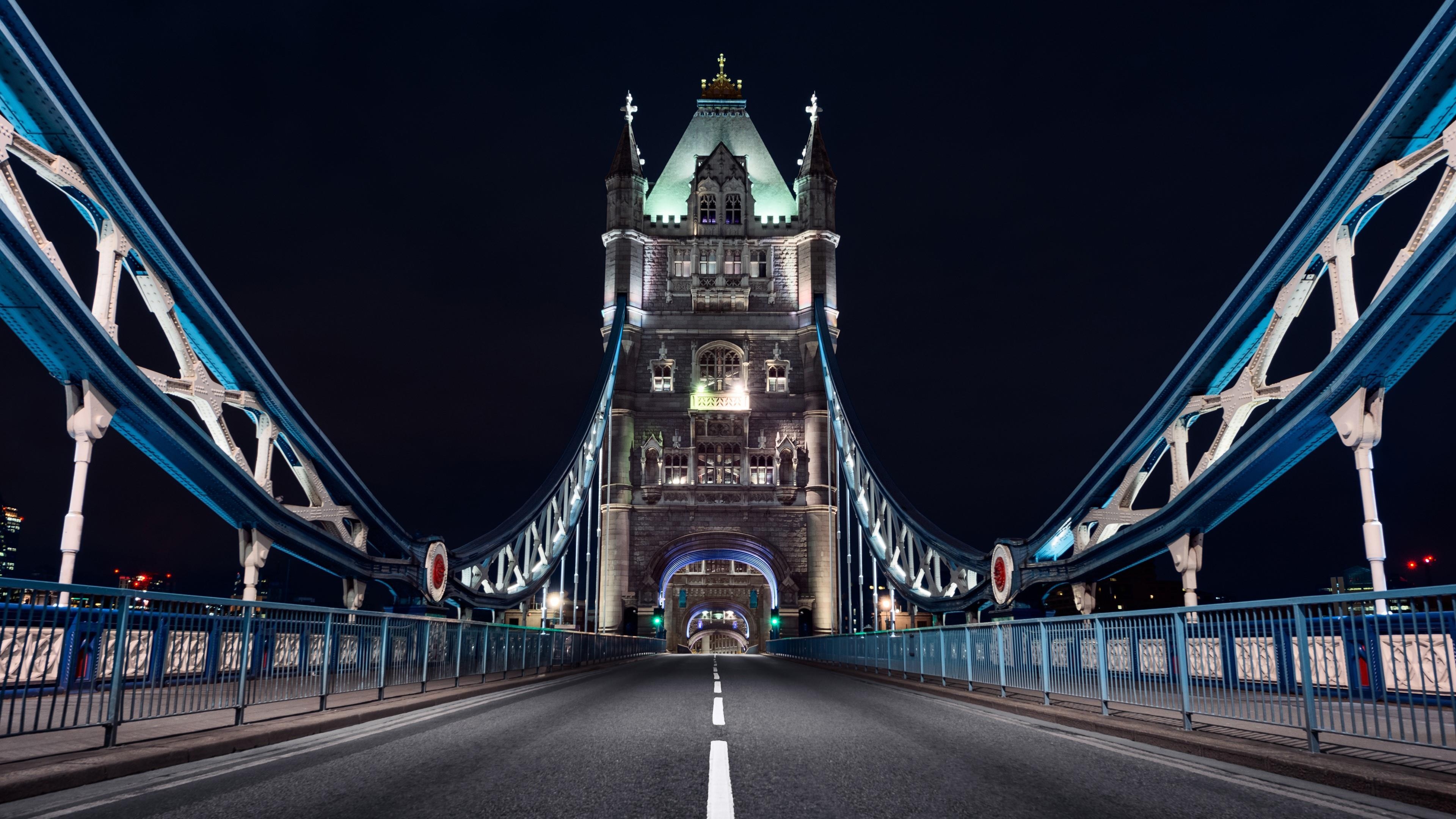 Tower Bridge, Nacht, London, Fotografie, Reisen, 3840x2160 4K Desktop