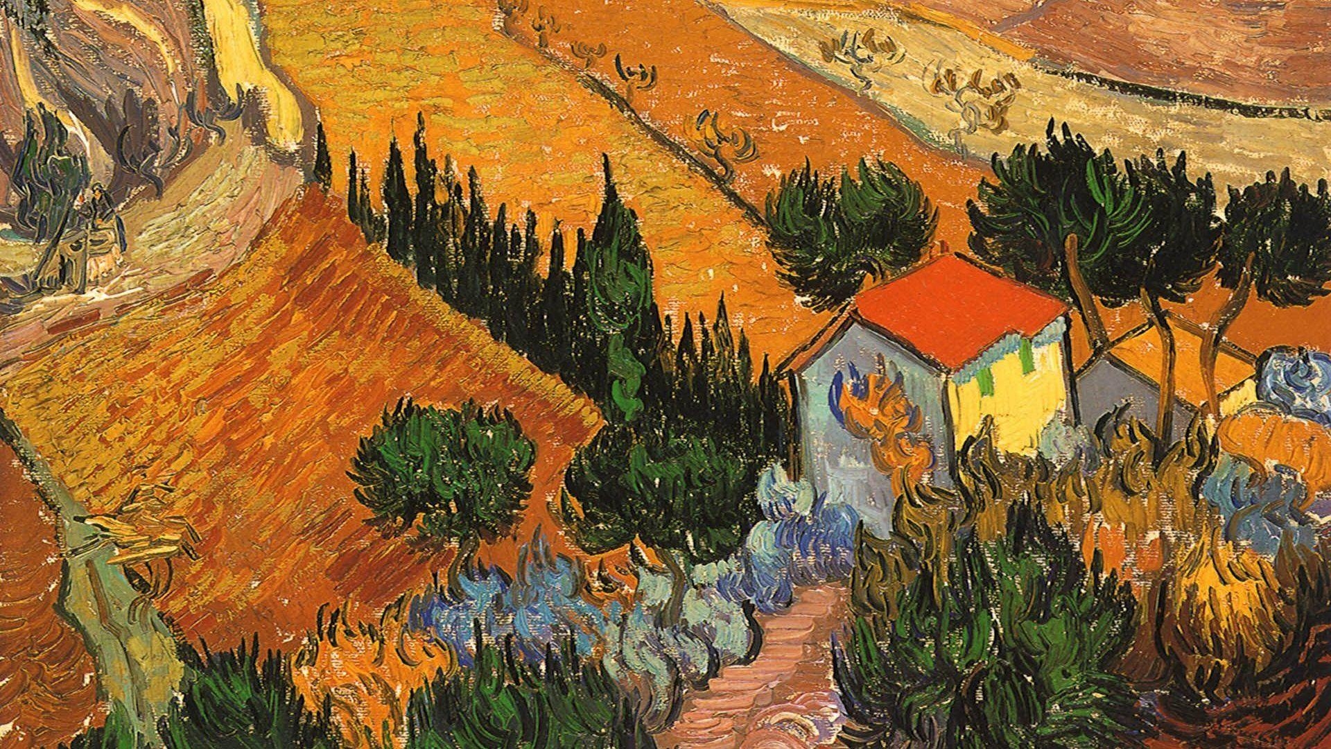 Vincent van Gogh, Landschaftsgemälde, Natur, impressionistische Kunst, 1920x1080 Full HD Desktop