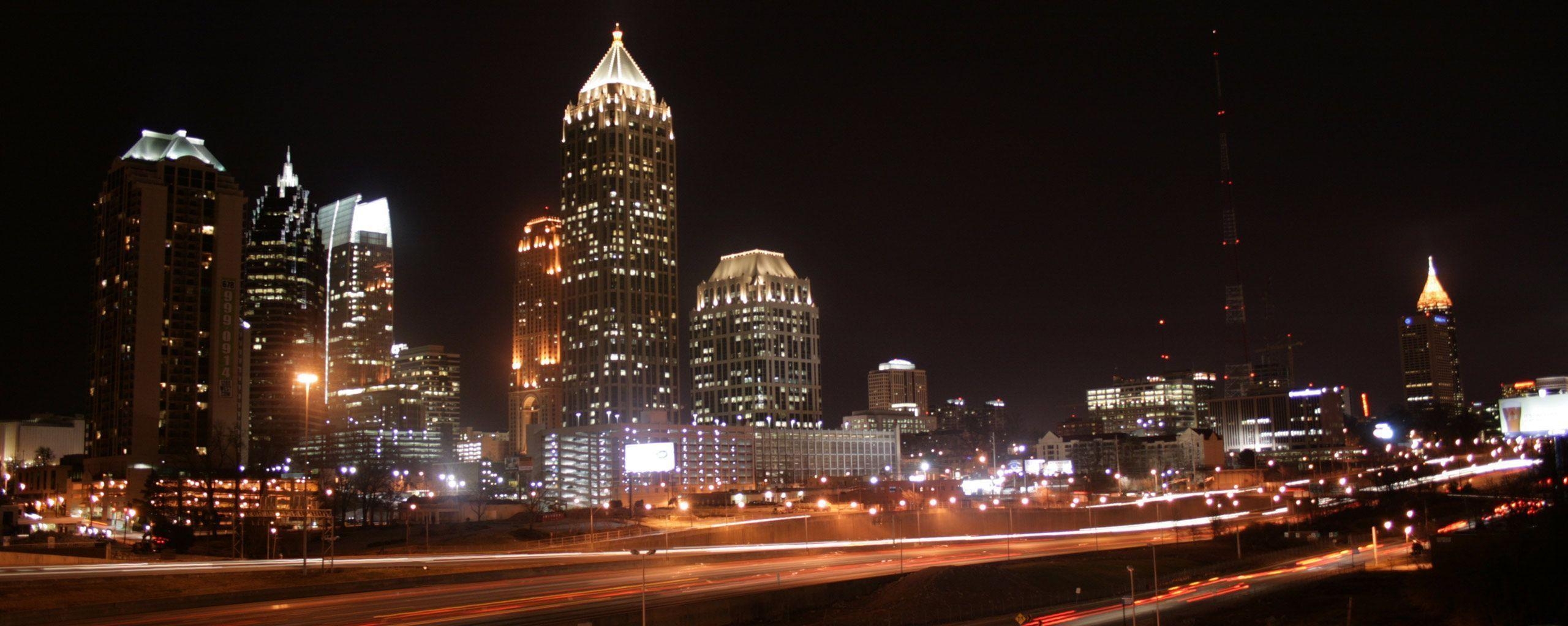 Atlanta Skyline, Reise, USA, Download, Stadtansicht, 2560x1030 Dual Screen Desktop