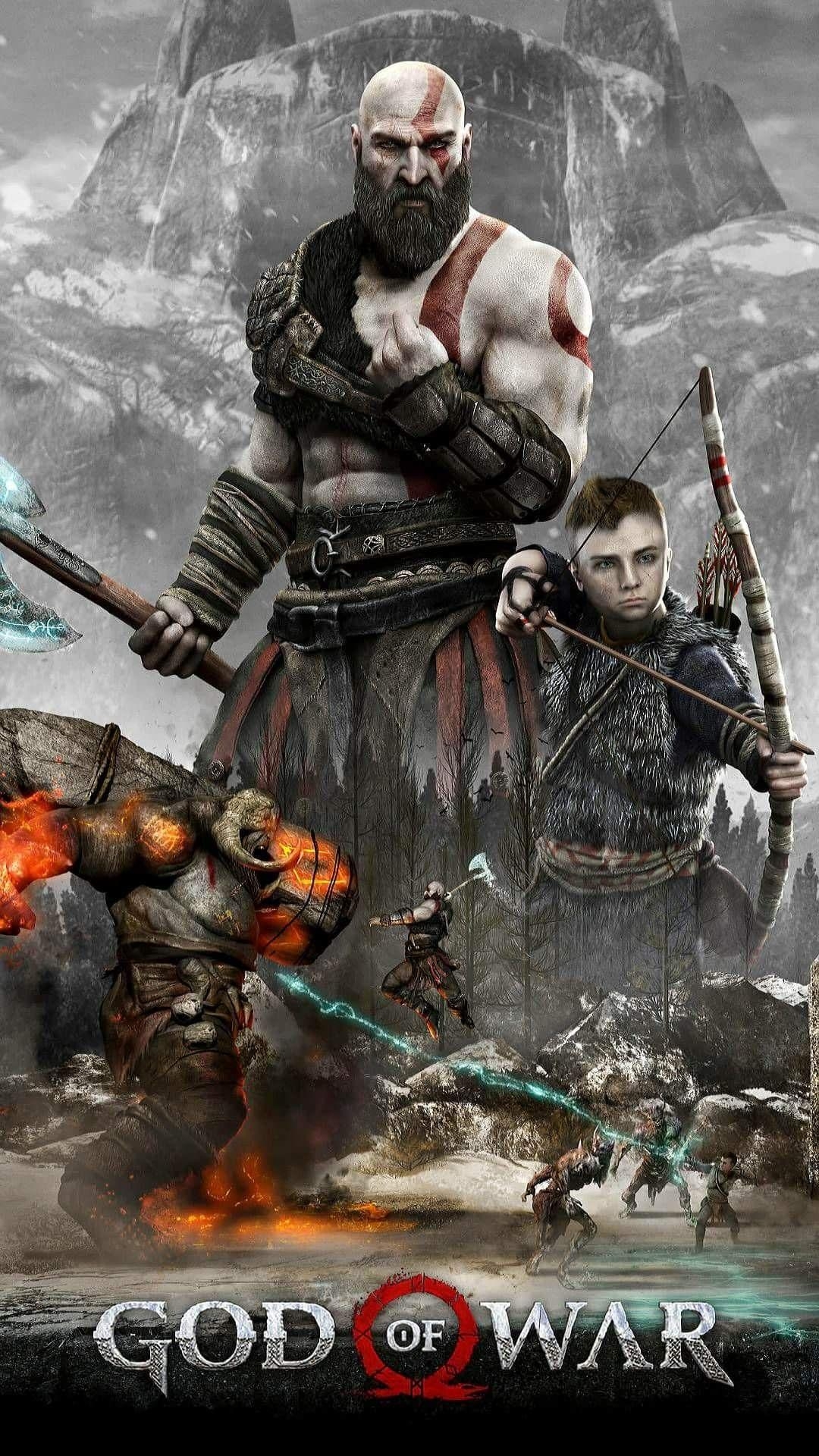 Kratos, God of War, Pin, Spiel, Bild, 1080x1920 Full HD Handy