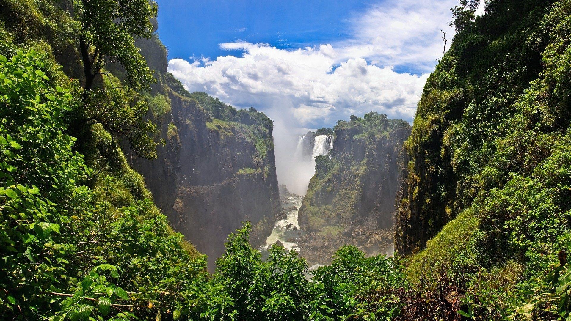 Schönheit, Simbabwe, Victoriafälle, Landschaft, Afrika, 1920x1080 Full HD Desktop