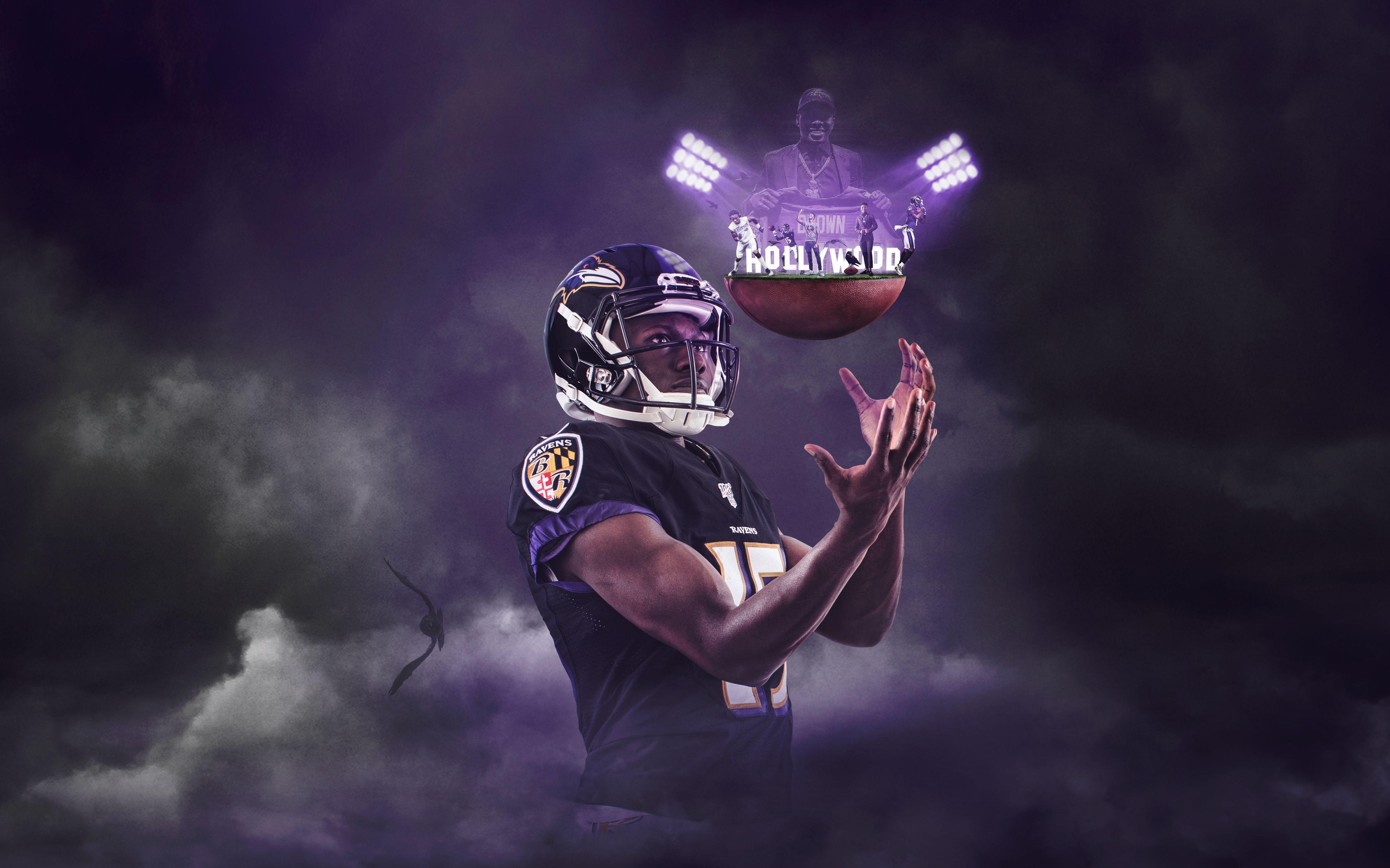 Baltimore Ravens, American Football, NFL, Team, Logo, 4800x3000 4K Desktop