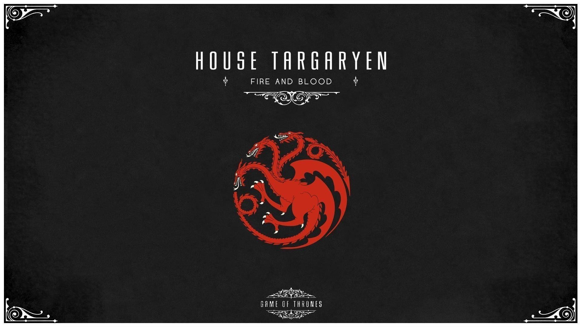 Targaryen Wappen, Feuer und Blut, Drachen, Game of Thrones, 1920x1080 Full HD Desktop