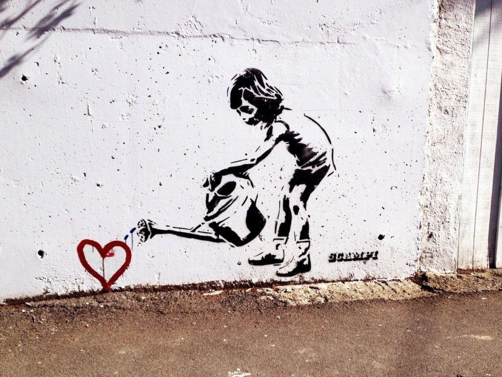 Banksy Graffiti, Straßenkunst, Urbanes Bild, Kunstwerk, Galerie, 1030x770 HD Desktop