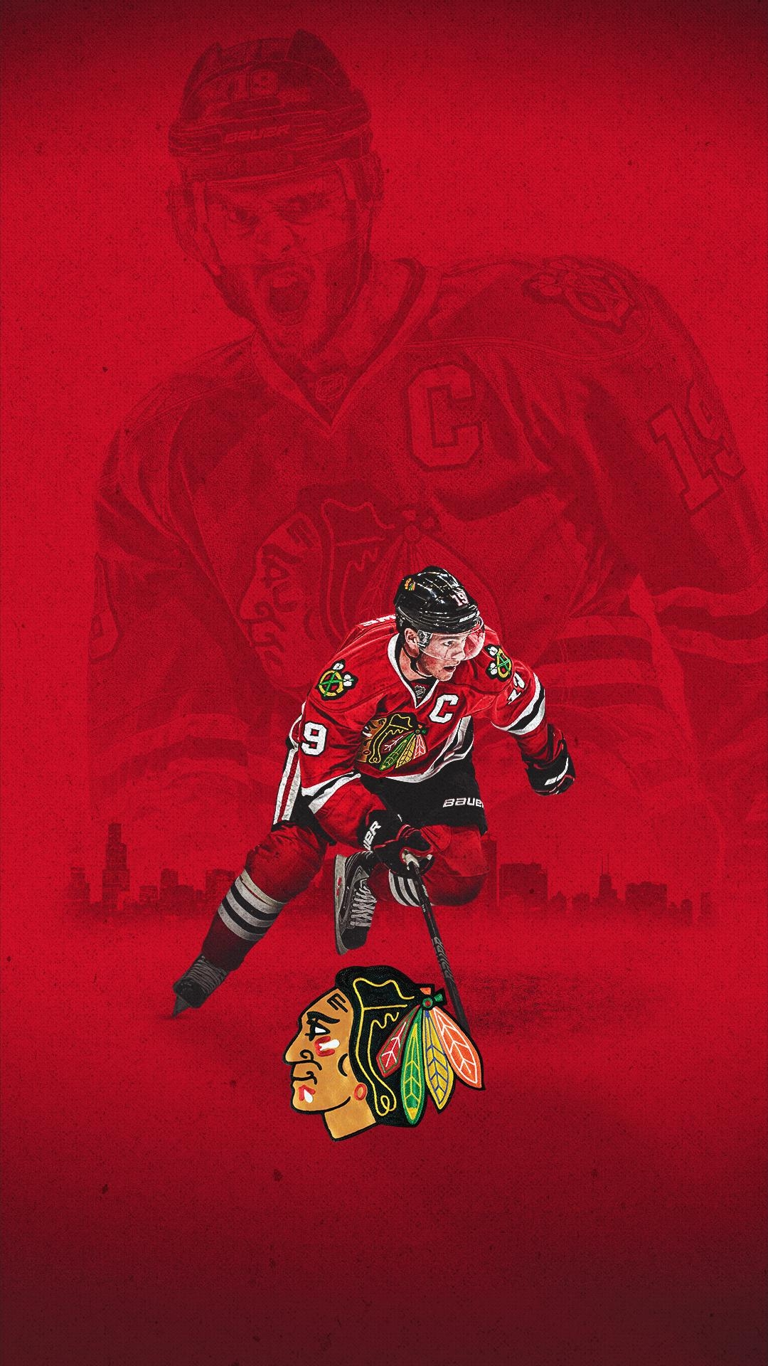 Chicago Blackhawks, Schwarz, Eishockey, Team, HD, 1080x1920 Full HD Handy