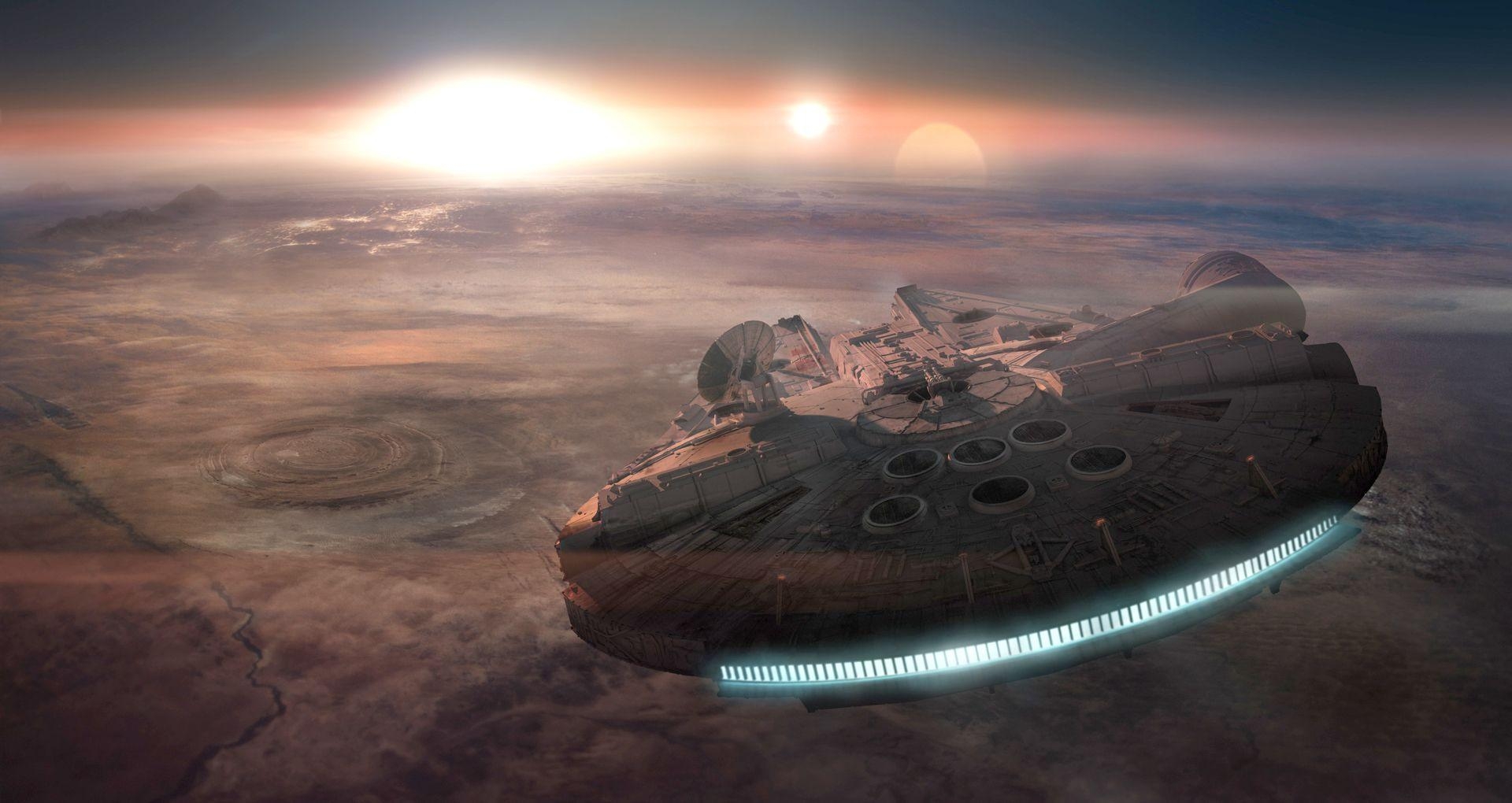 Millennium Falcon, Tatooine, Star Wars, Sci-Fi, Raumschiff, 1920x1020 HD Desktop